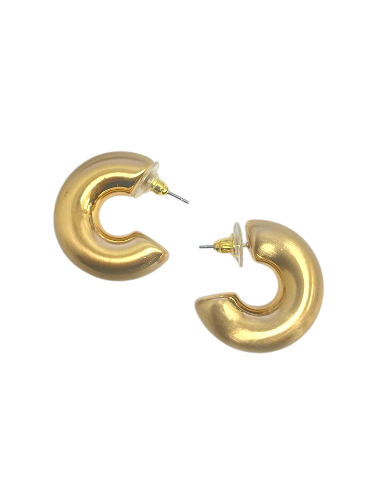 Thick Gold Open Hoop Earrings