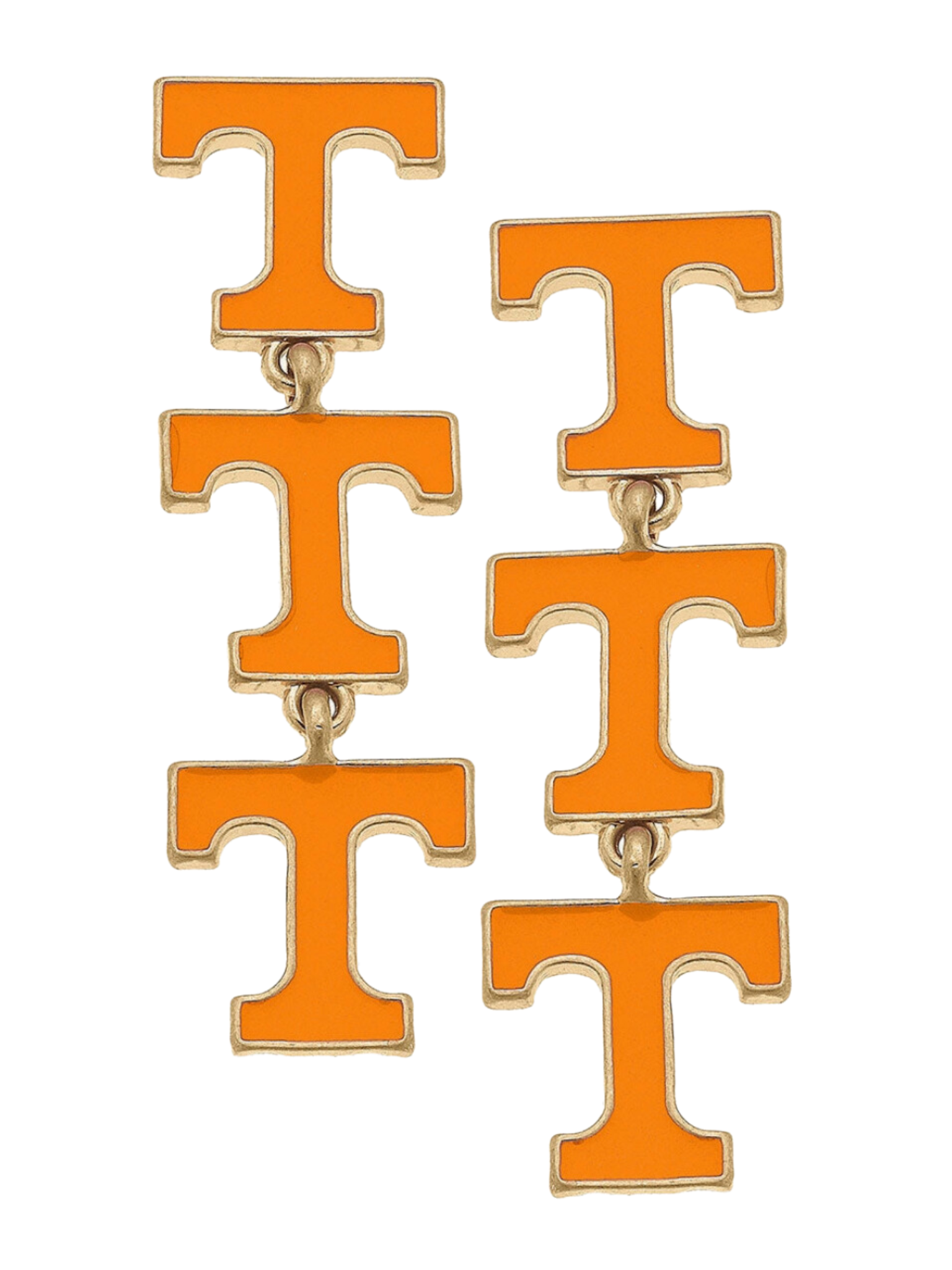 Tennessee Volunteers Triple Drop Enamel Earrings