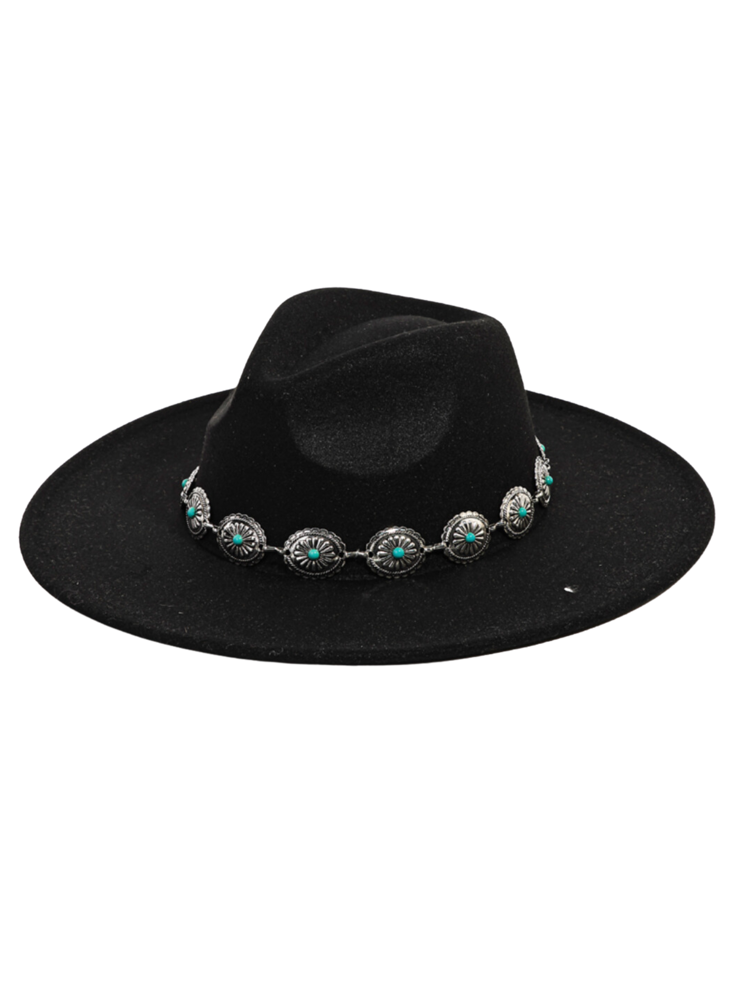 Western Concho Chain Fedora Hat