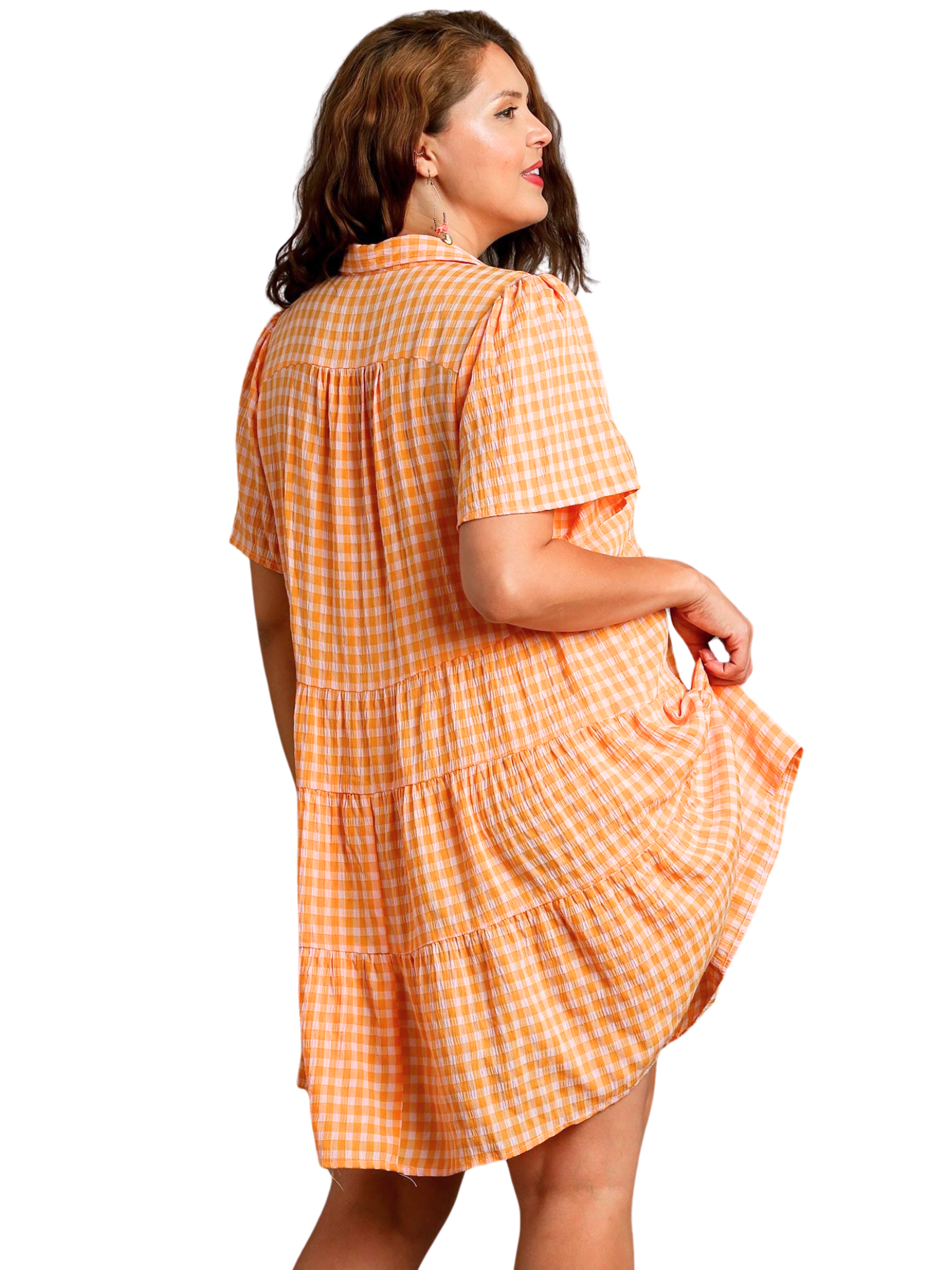 Curvy Leave it On the Field Gingham Dress