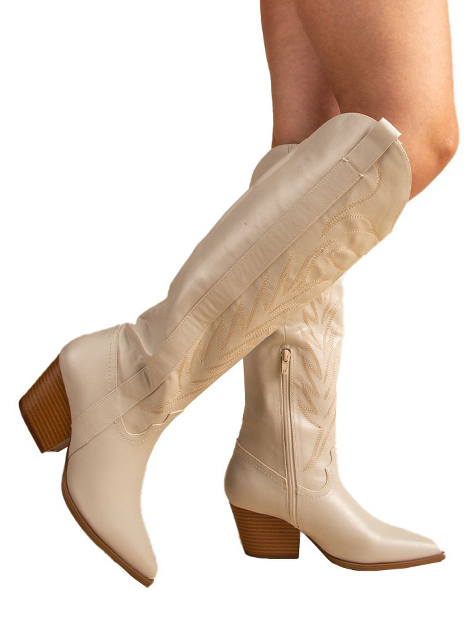 Vaca Stone Distress Tall Cowboy Boots