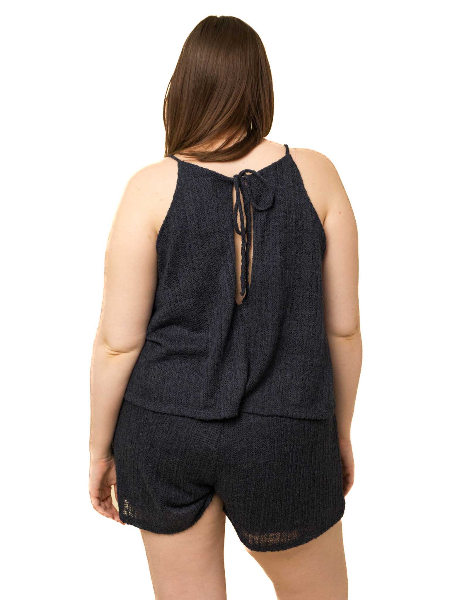 Curvy Midnight Song Layered Romper