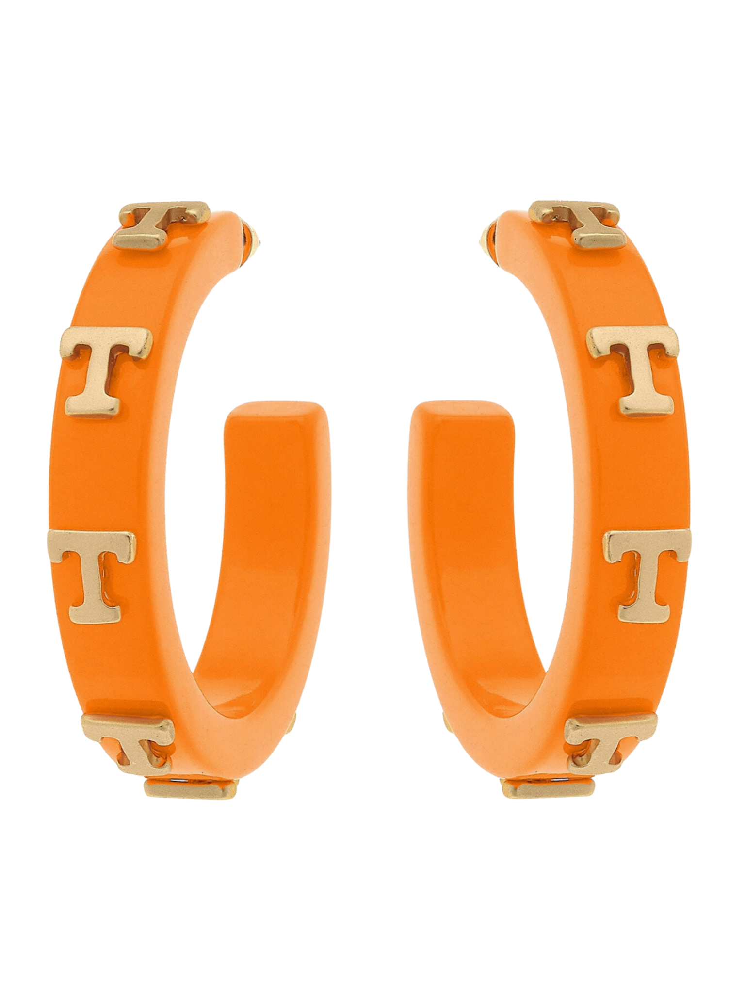 Tennessee Volunteers Resin Logo Hoop Earrings