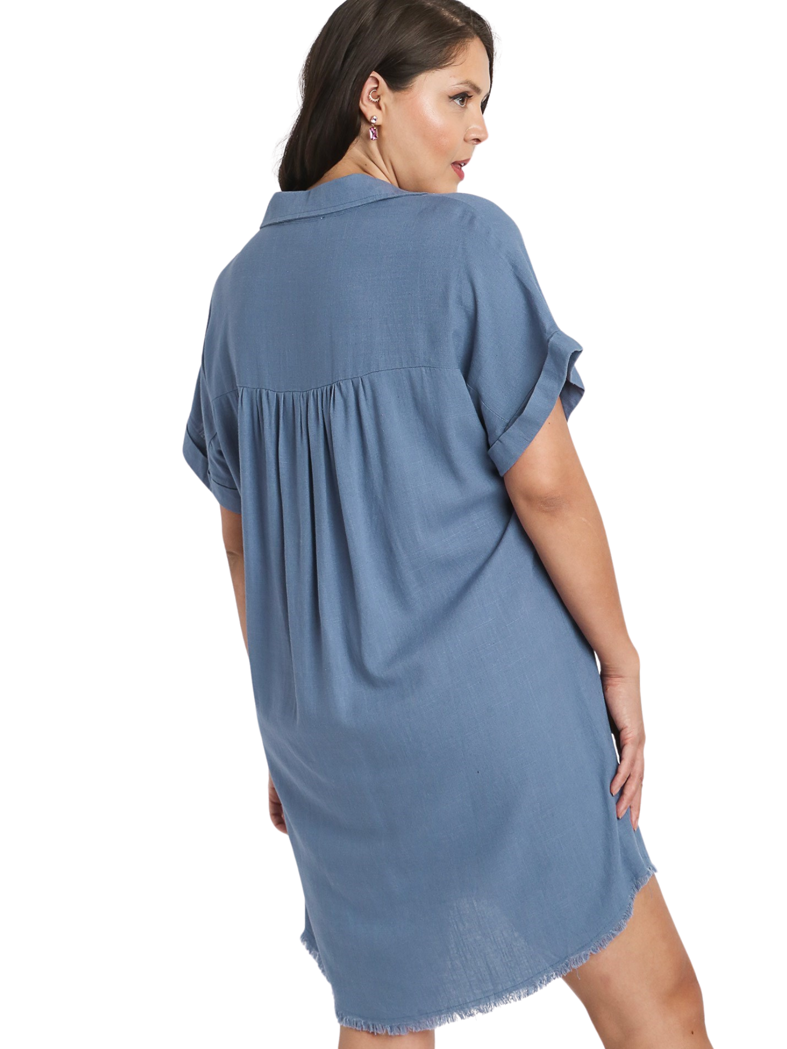 Curvy Fall in Love Linen Dress