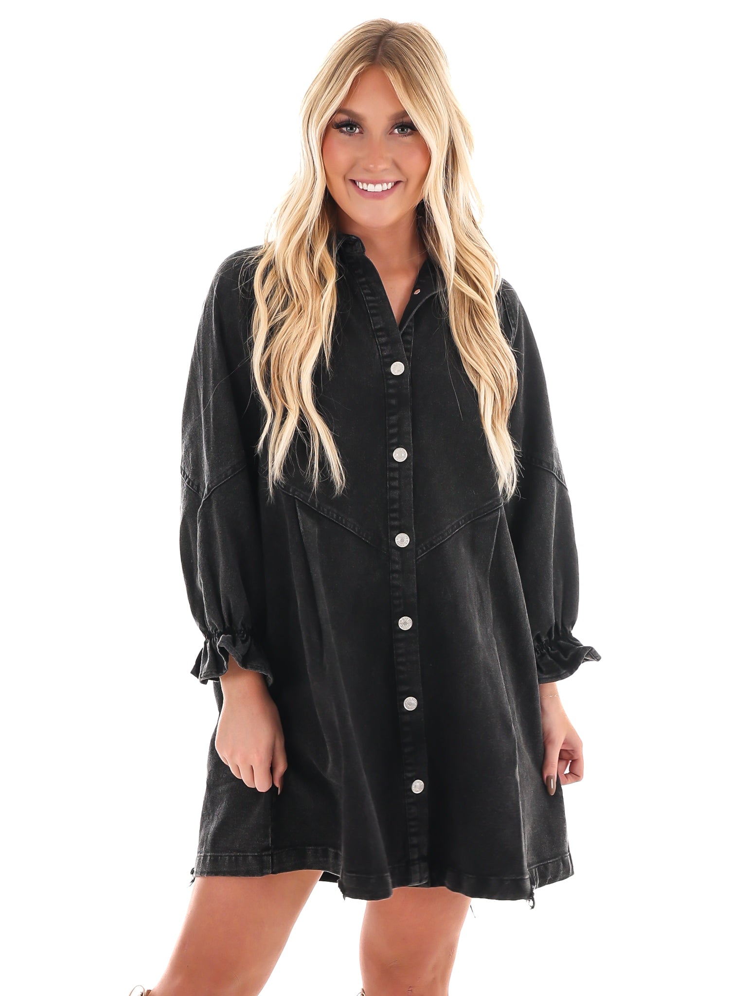 Spin Me Around Denim Dress