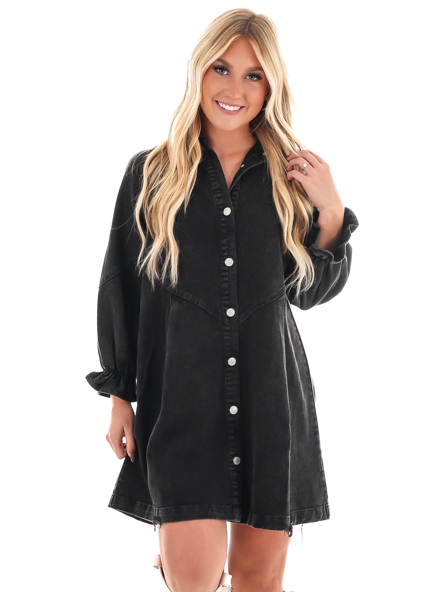 Spin Me Around Denim Dress