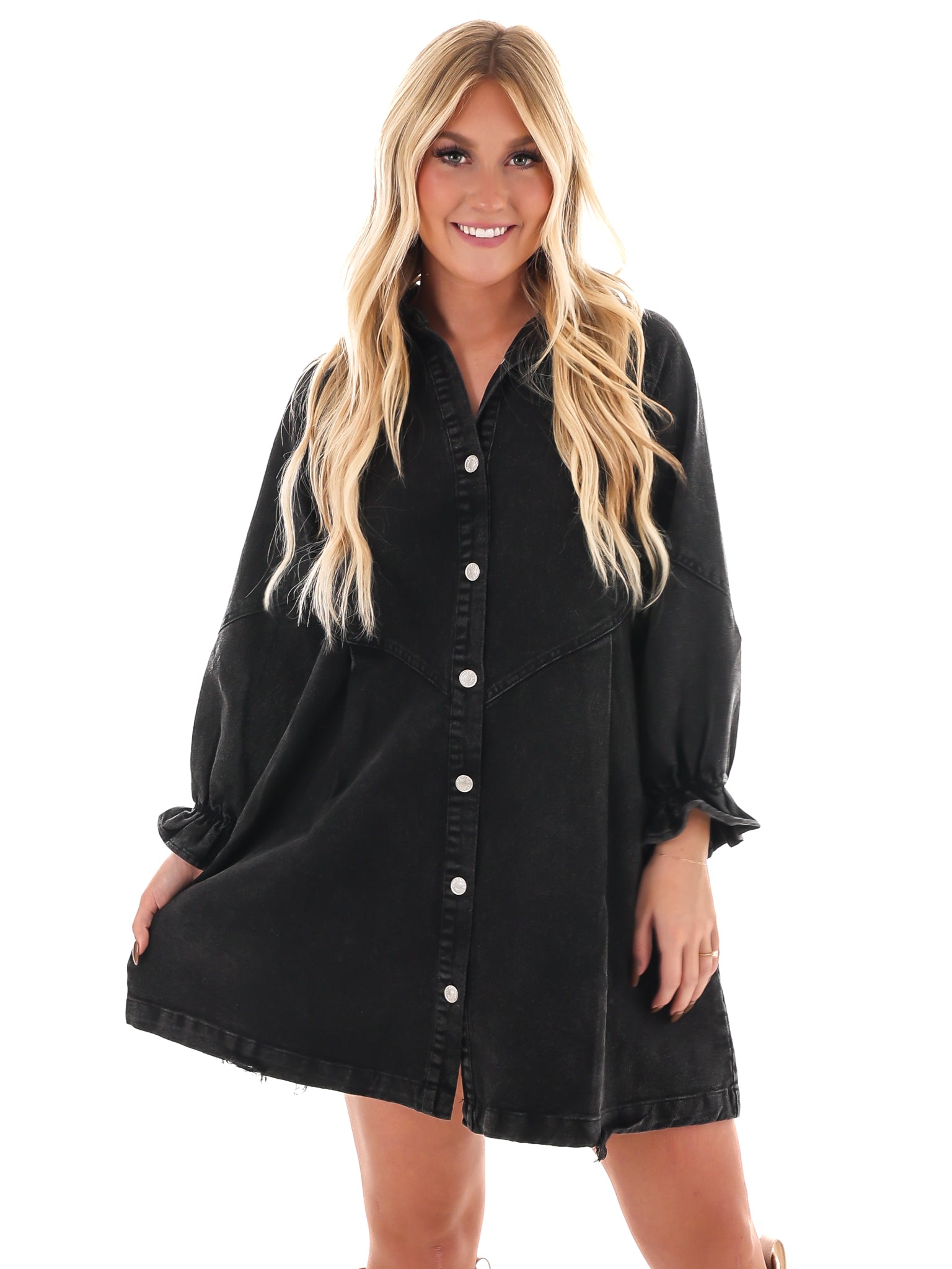 Spin Me Around Denim Dress