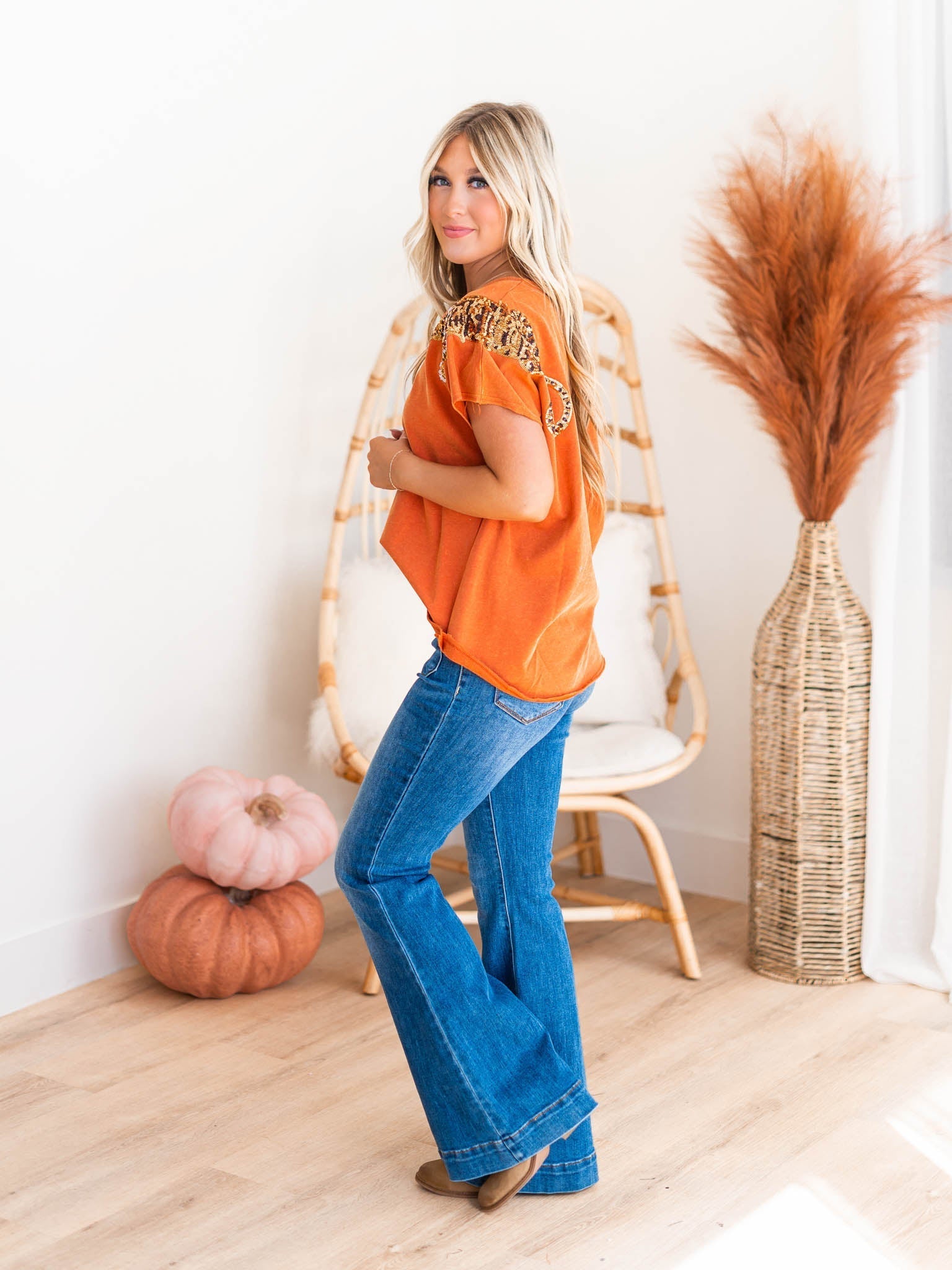 Tiger Sequin Patch Tee