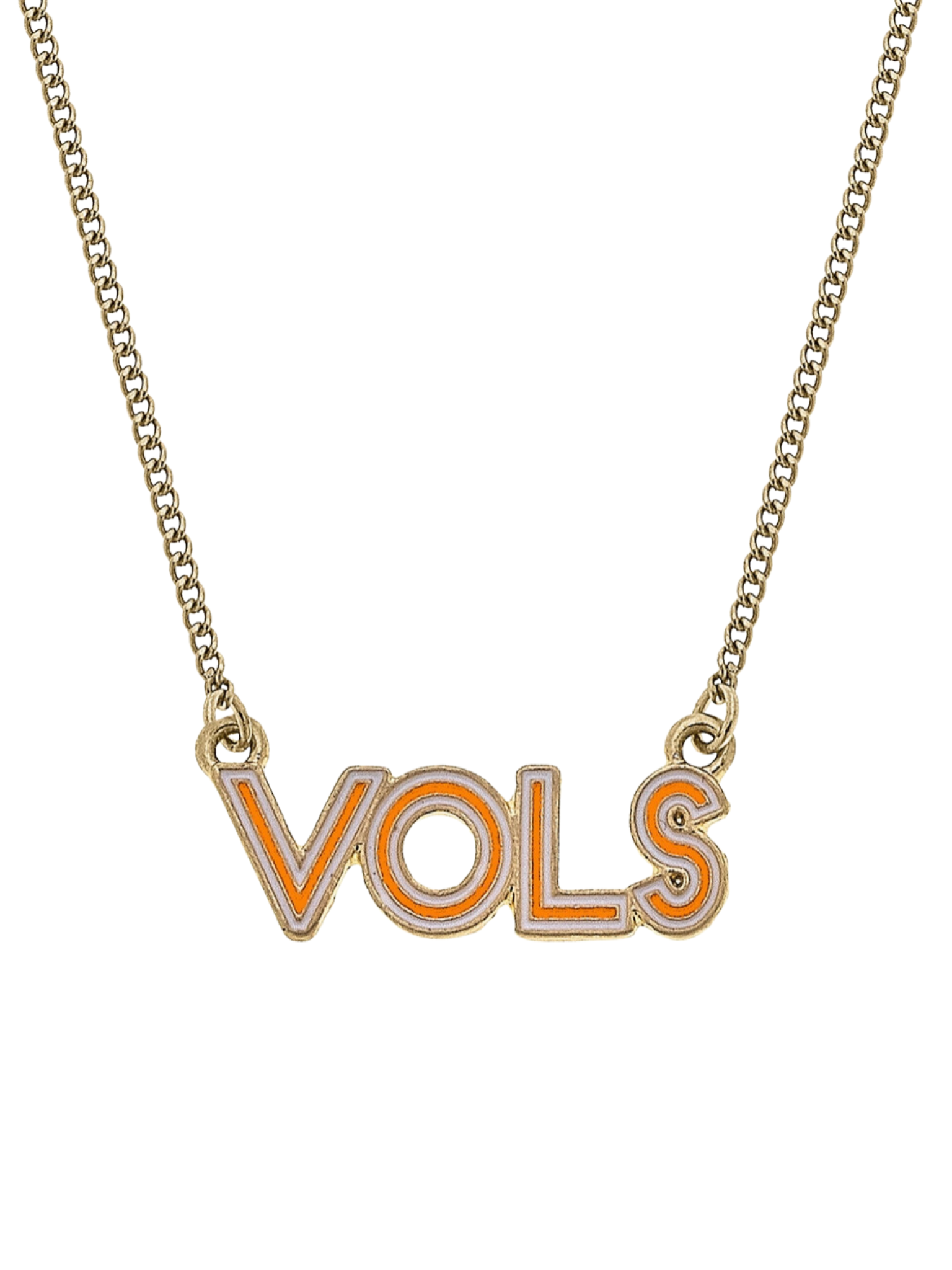 Tennessee Vols Outline Enamel Necklace