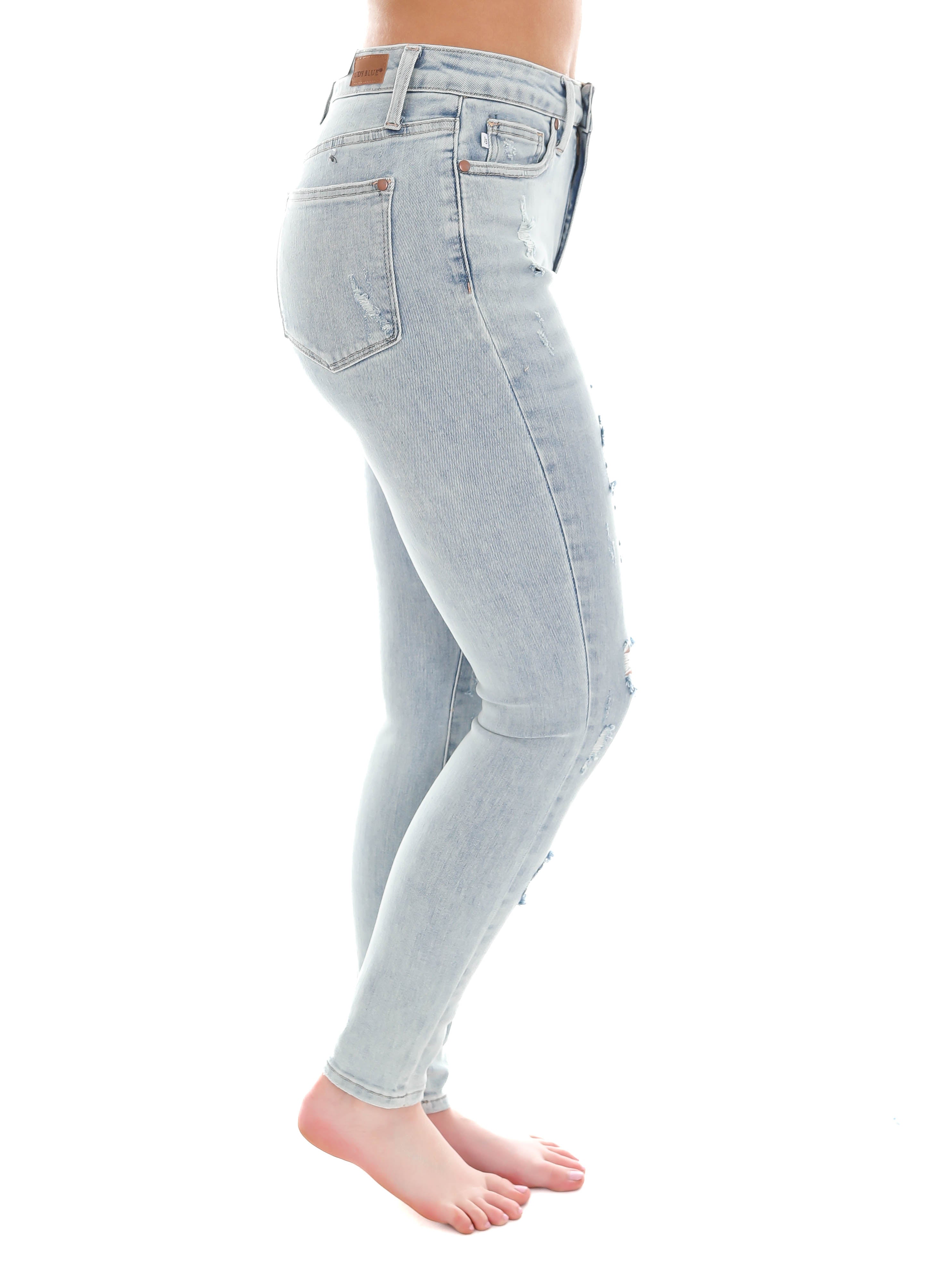 With Your Love Destroyed Tummy Control Skinny Jean