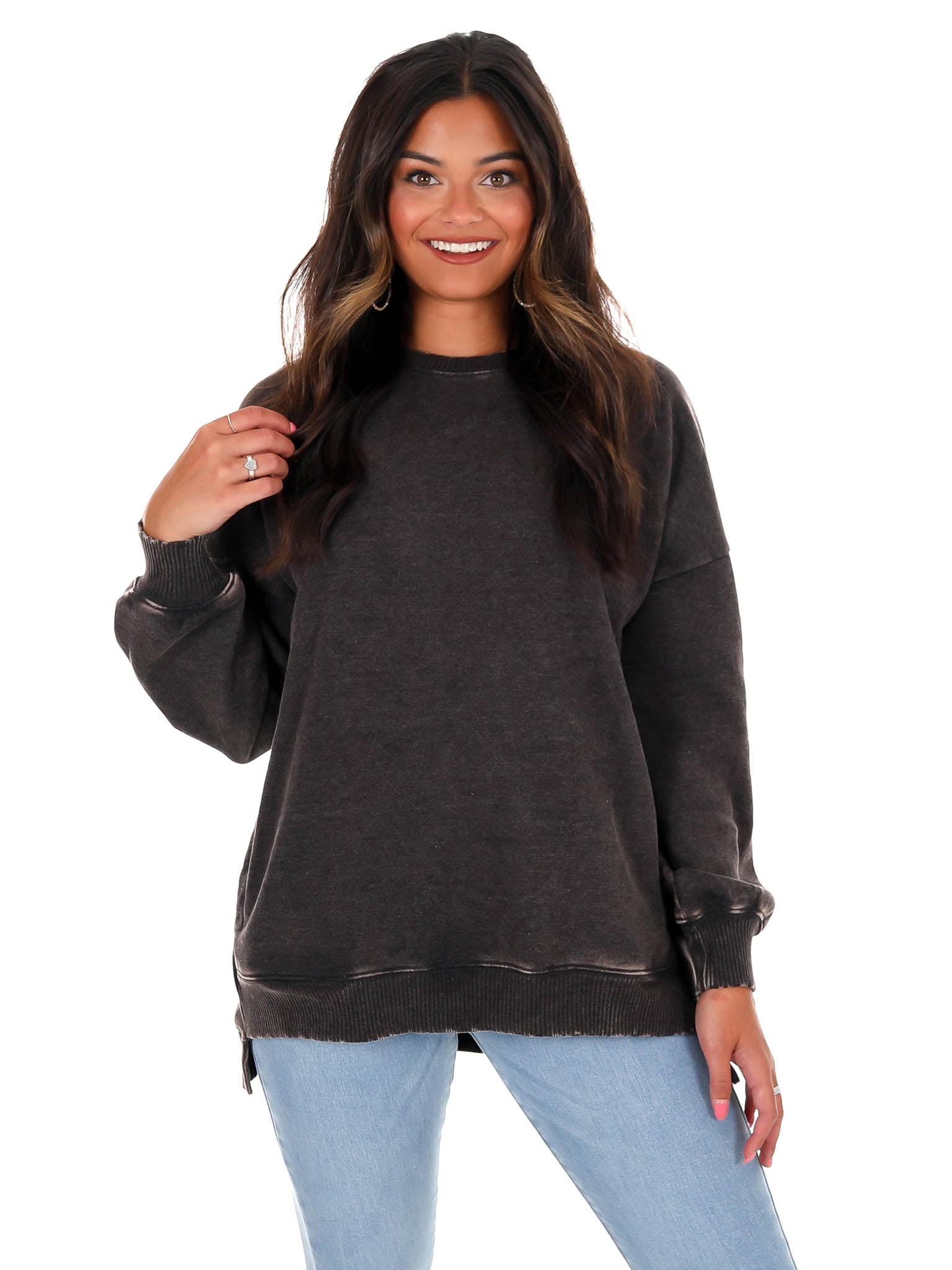 Comfy Acid Wash Pullover