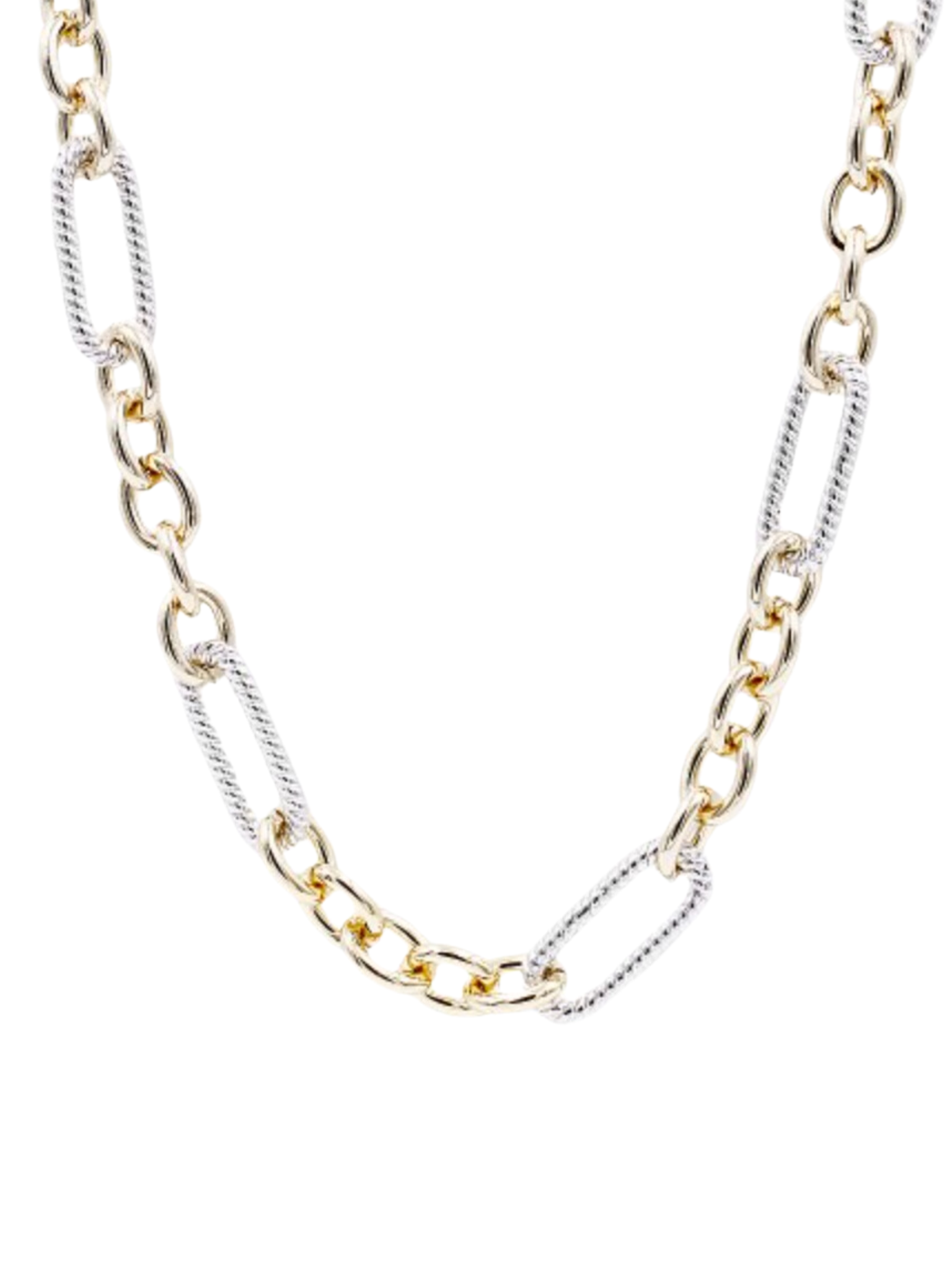 Two Tone Plated Toggle Necklace