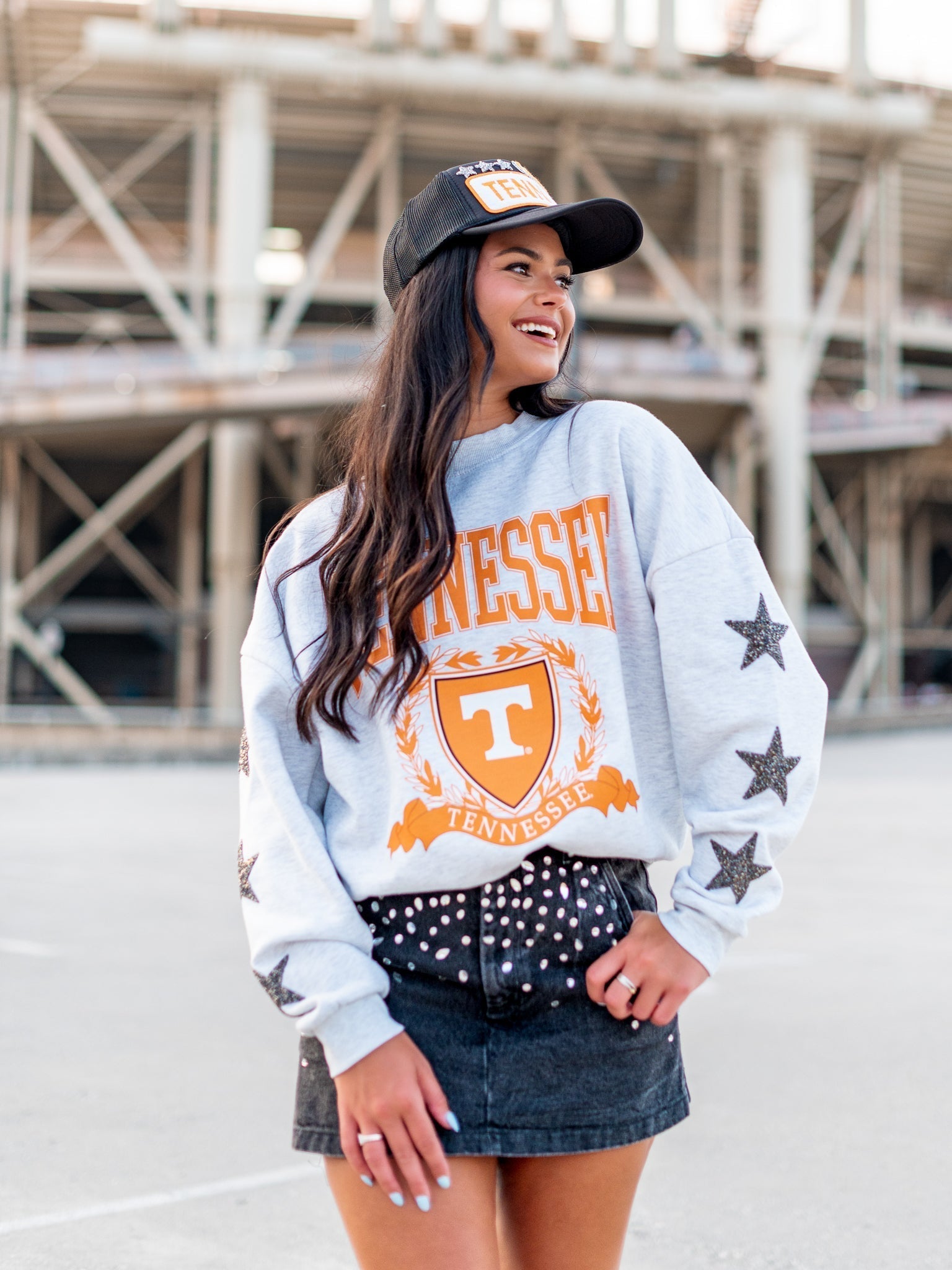Tennessee Volunteers All-Star Embellished Sleeve Crewneck Pullover