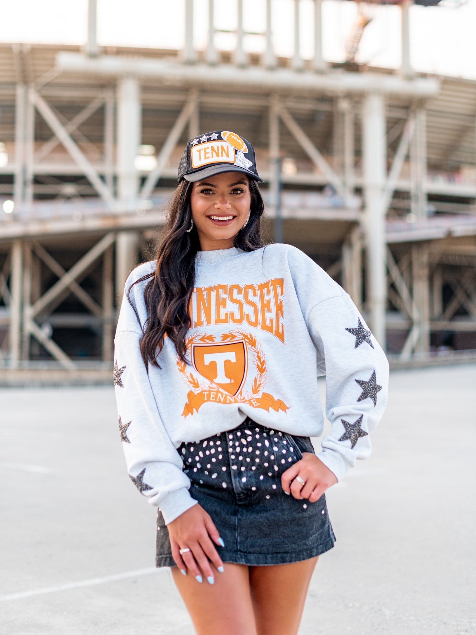 Tennessee Volunteers All-Star Embellished Sleeve Crewneck Pullover