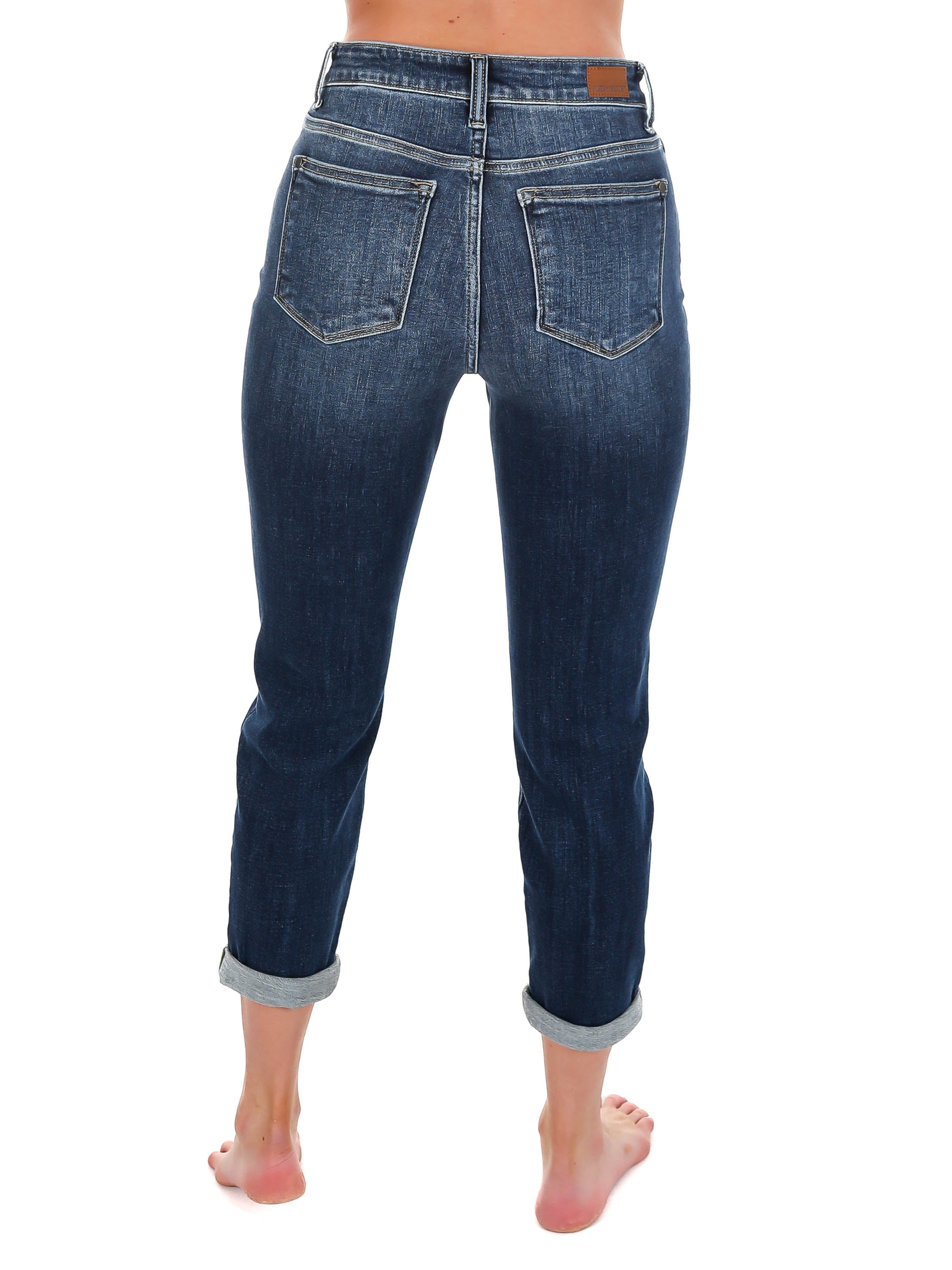 Where You Are High Rise Cuffed Jeans