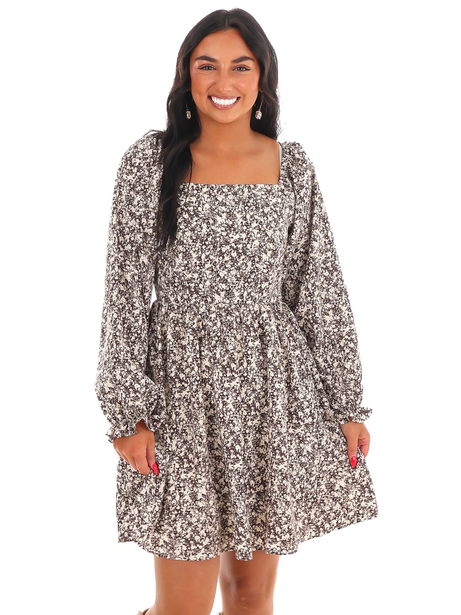 Sunlit Garden Floral Mini Dress