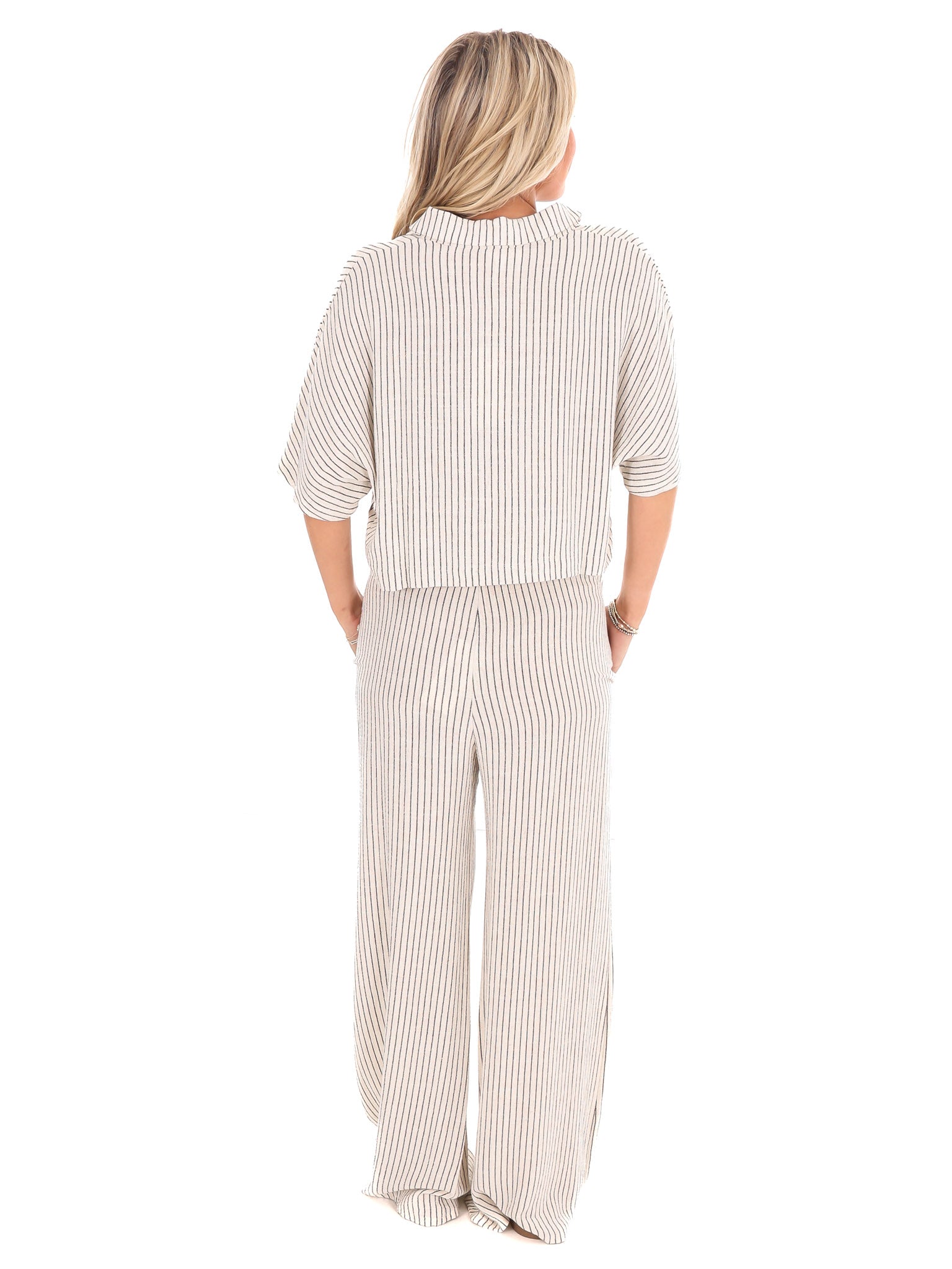 Same Old Me Striped Linen Top