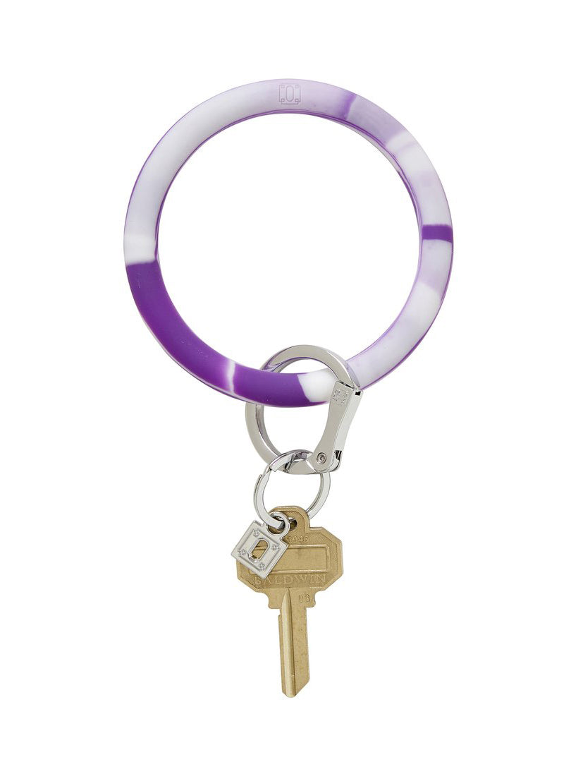 Deep Purple Marble Big O Key Ring