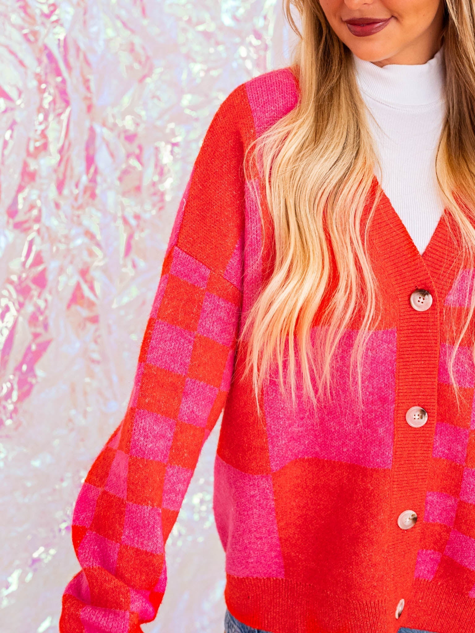 What I Am Check Cardigan