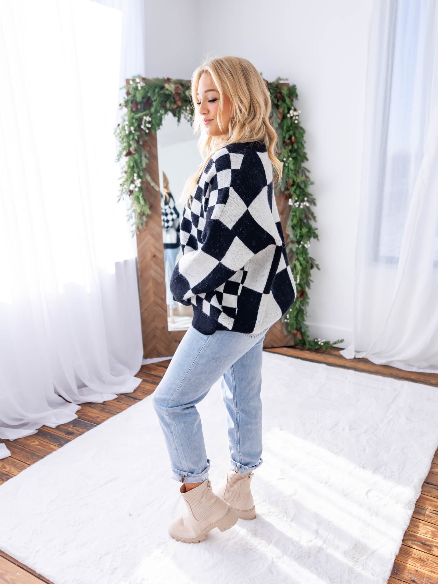 What I Am Check Cardigan