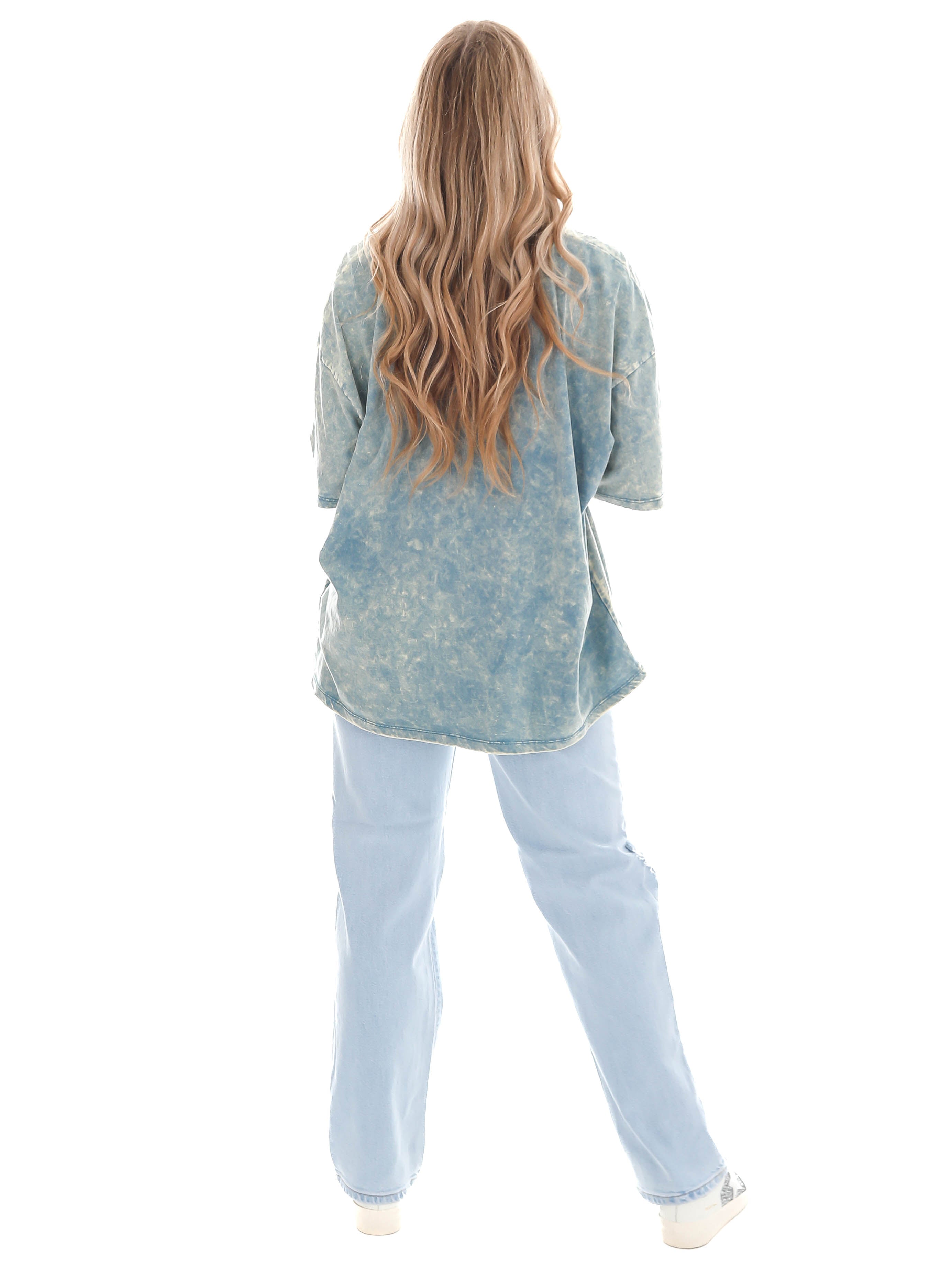 Playing Games Acid Wash Boyfriend Tee