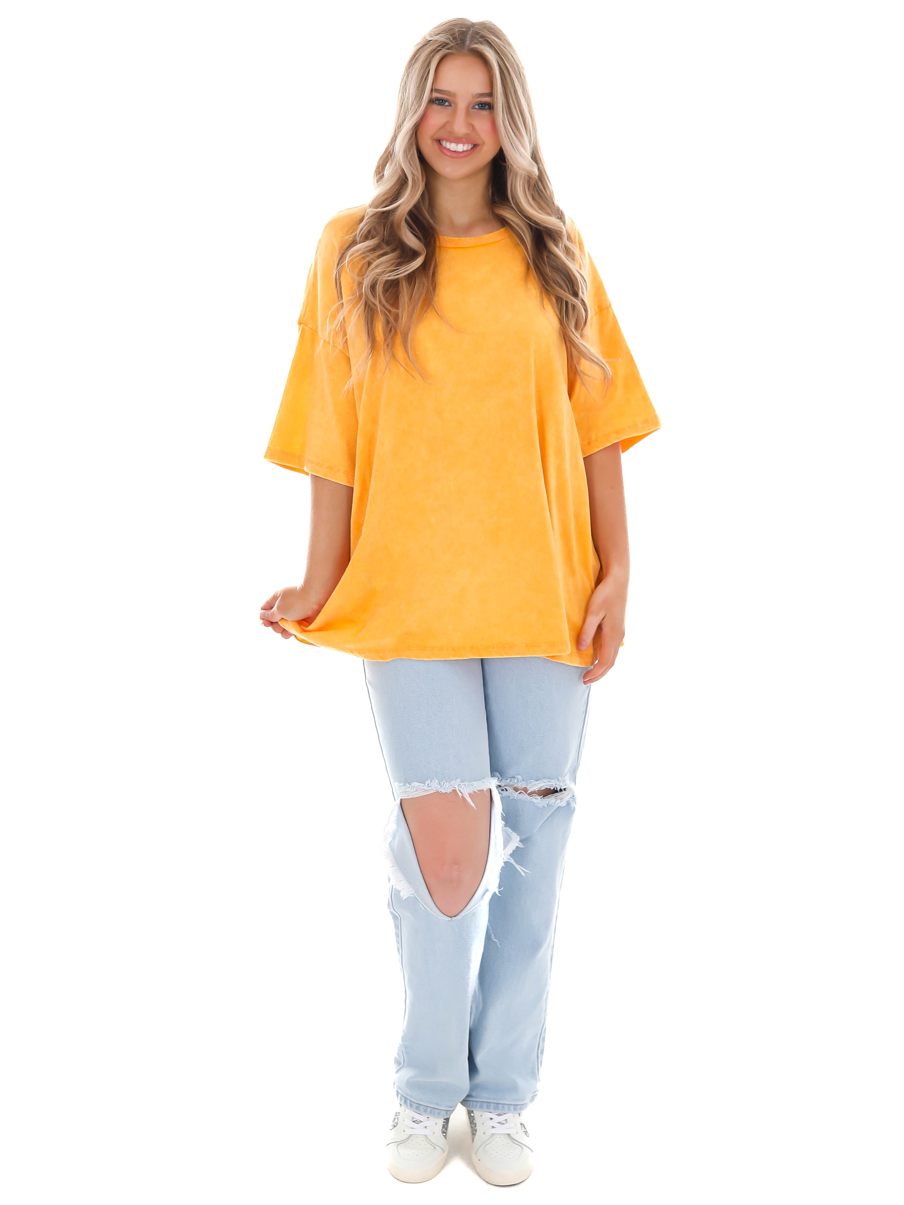 Playing Games Acid Wash Boyfriend Tee