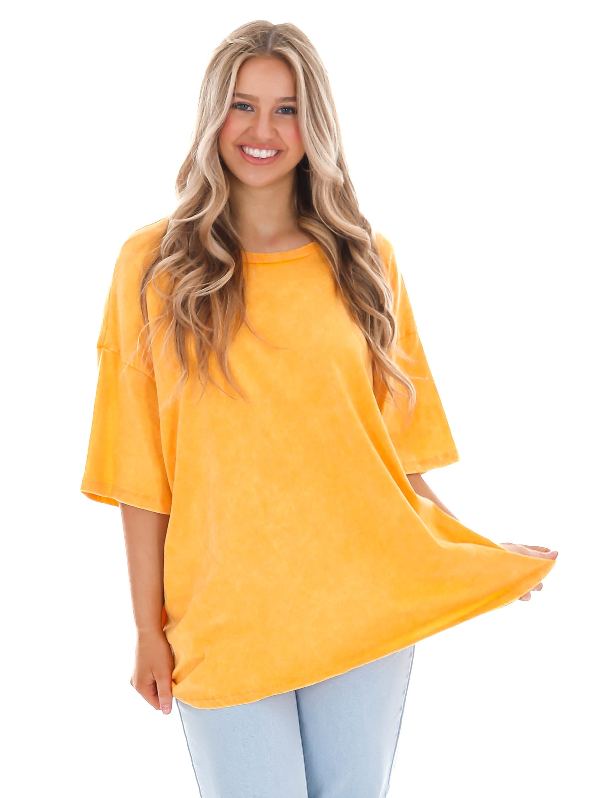 Playing Games Acid Wash Boyfriend Tee