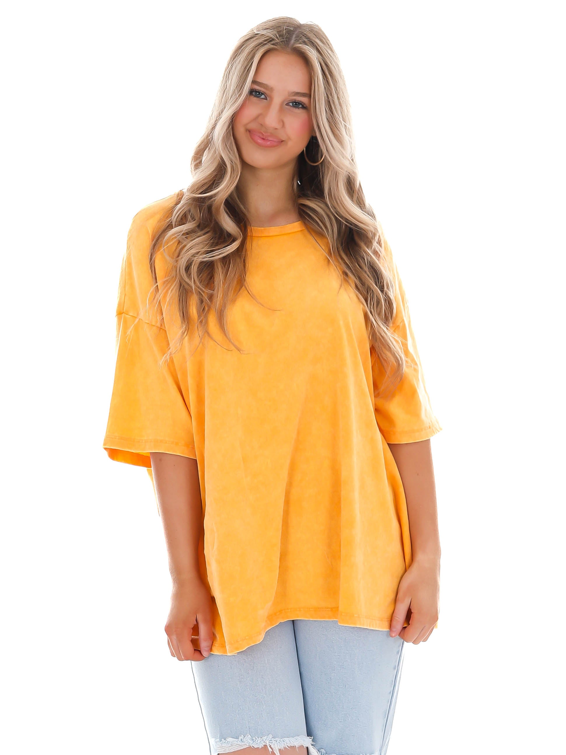 Playing Games Acid Wash Boyfriend Tee