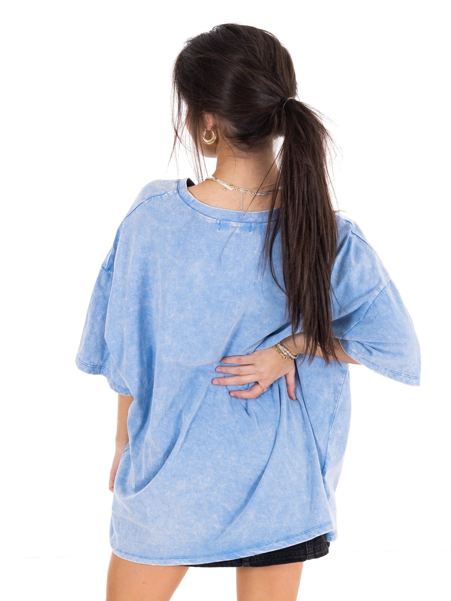 Playing Games Acid Wash Boyfriend Tee