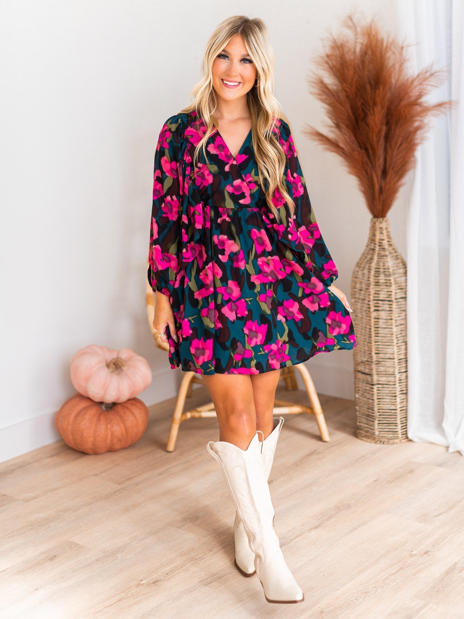 A Love Game Floral Dress