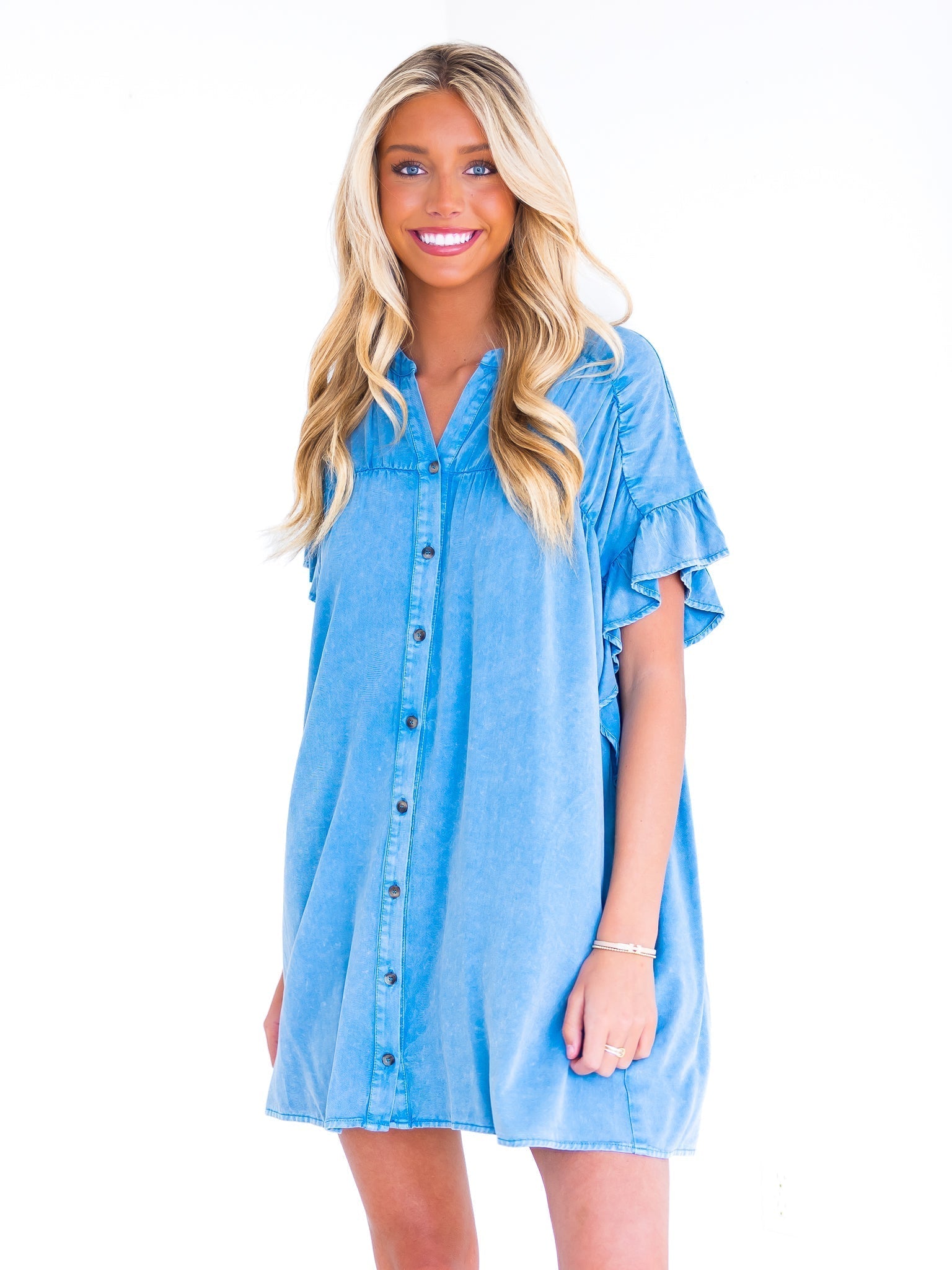 When She Loved Me Denim Dress