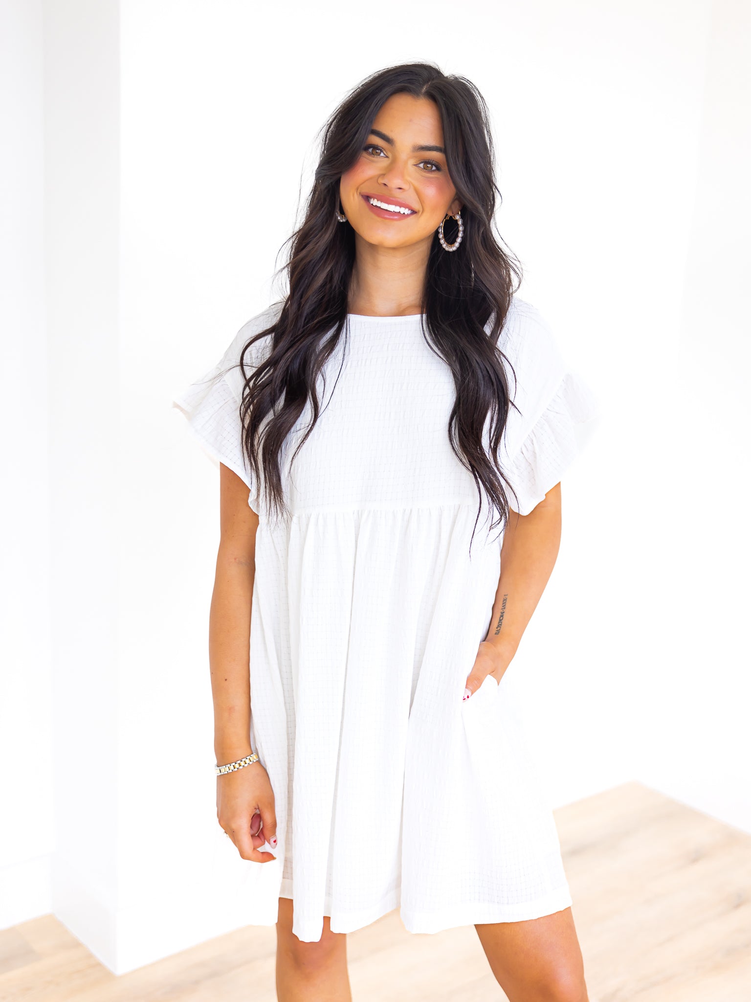 At All Cost Textured Mini Dress