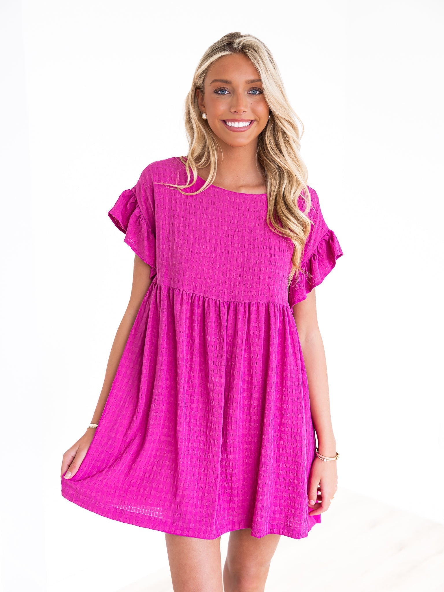 At All Cost Textured Mini Dress