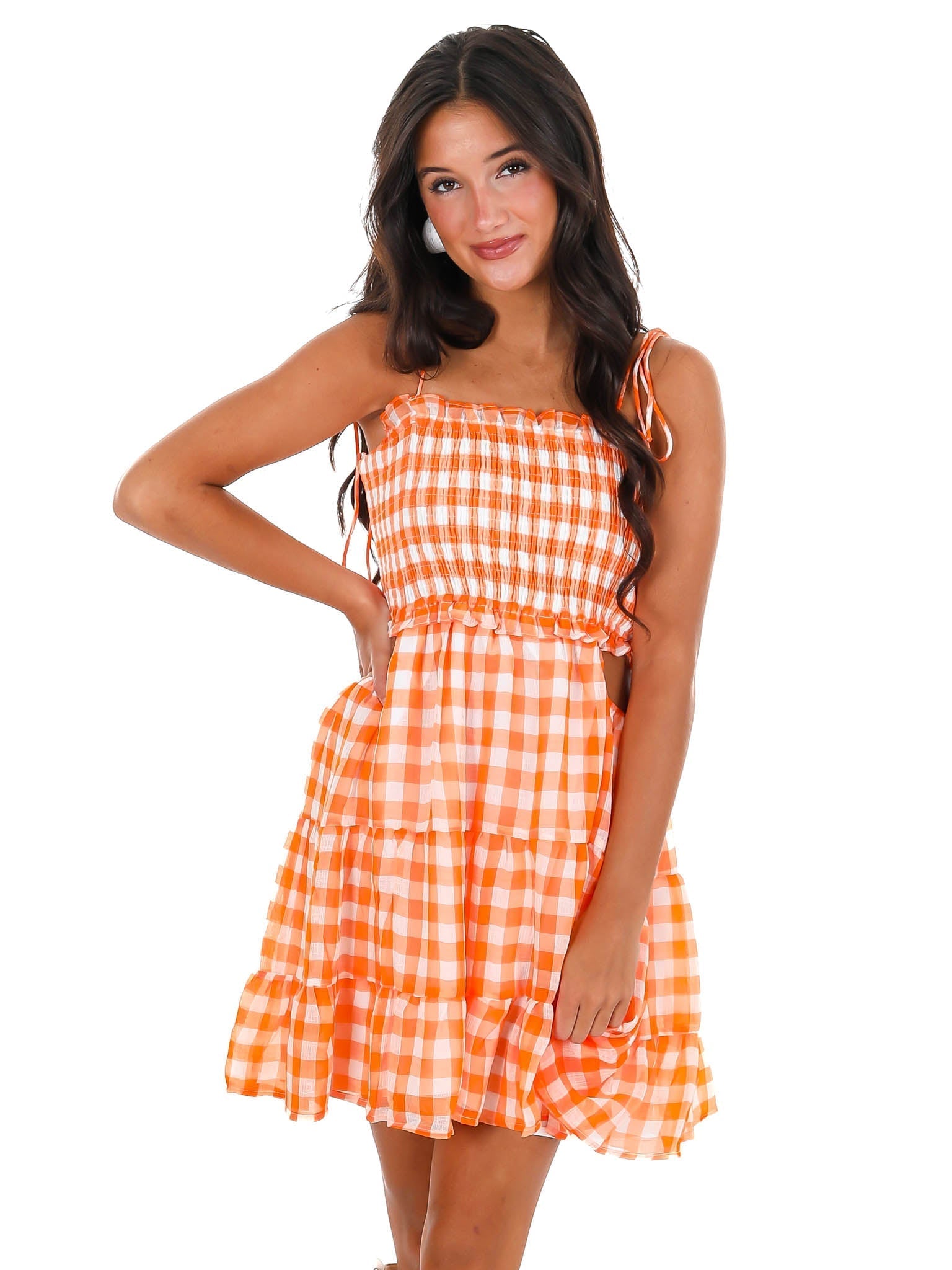 Finish Strong Gingham Mini Dress