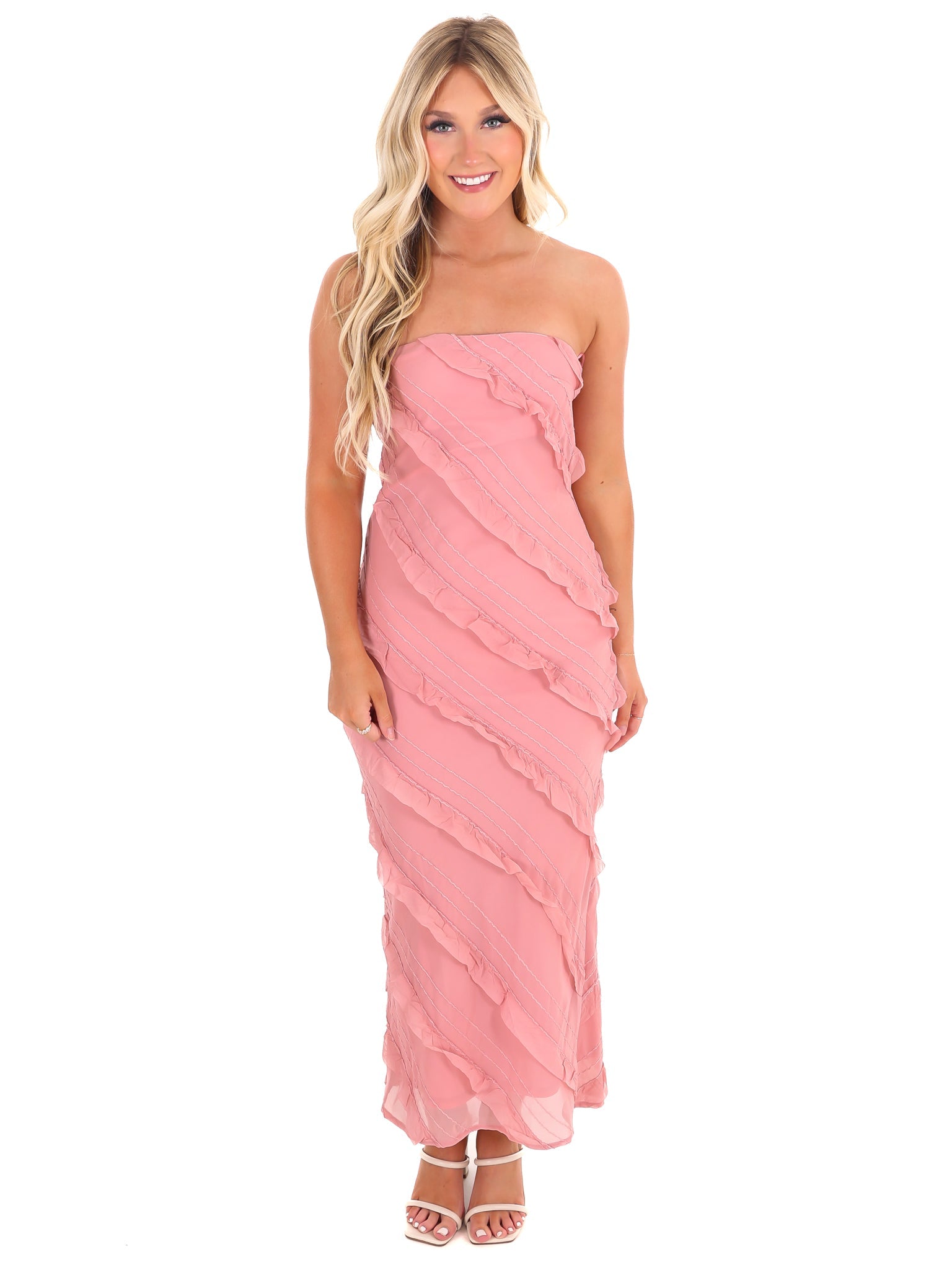 Cherish Me Ruffle Maxi Dress