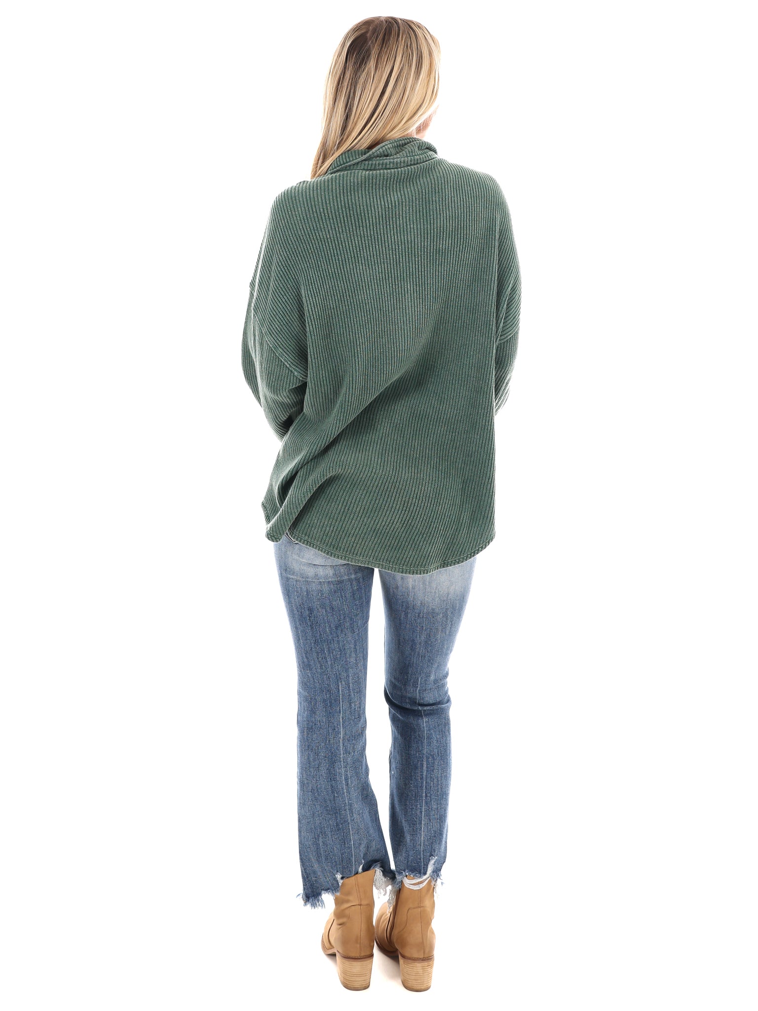 Chilly Days Waffle Knit Button Up Top