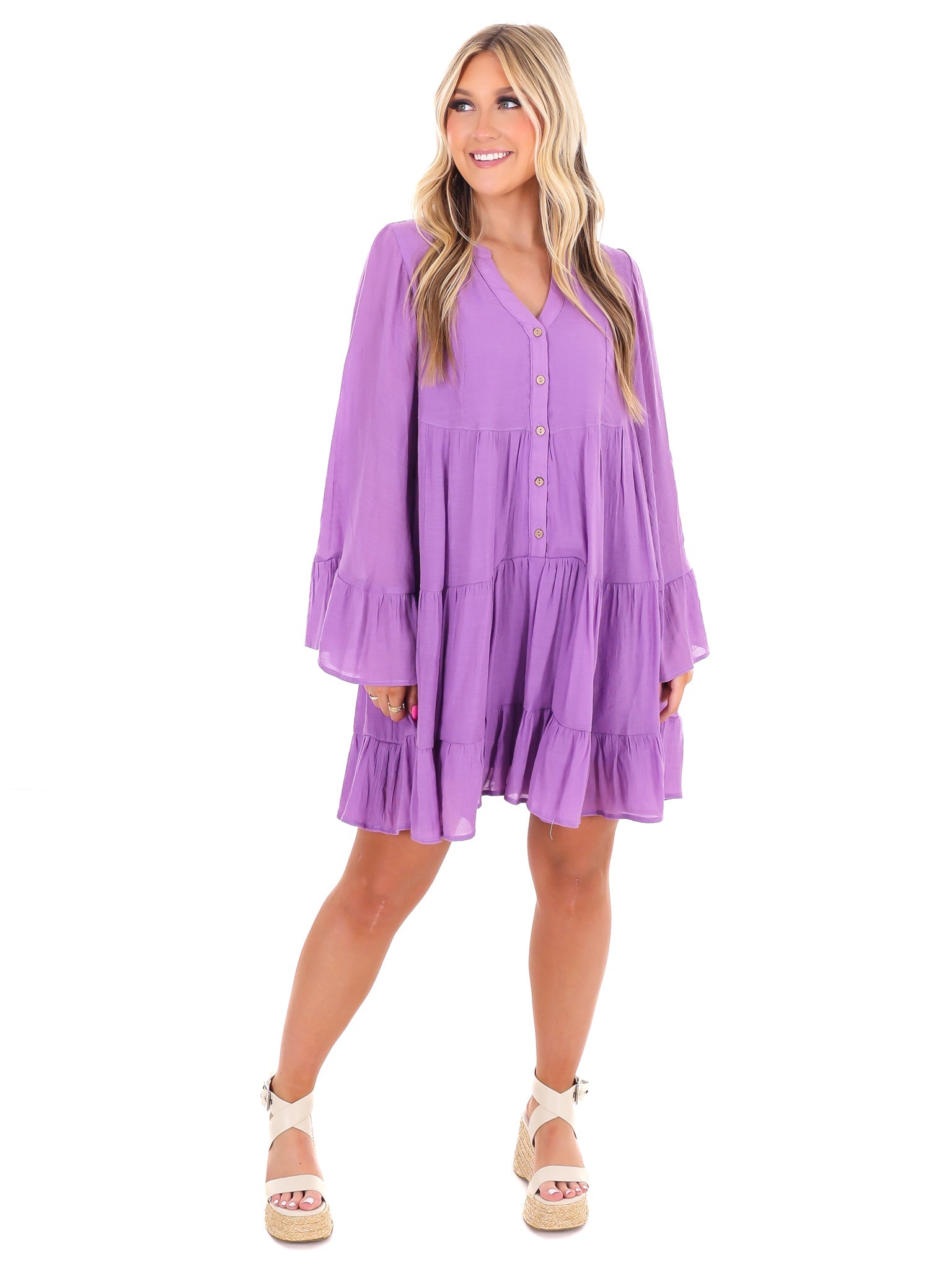 Calling After Me Button Down Dress