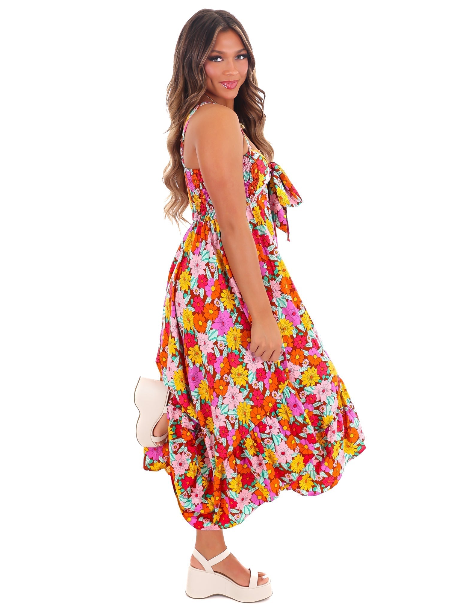 Never Let Go Floral Midi Dress