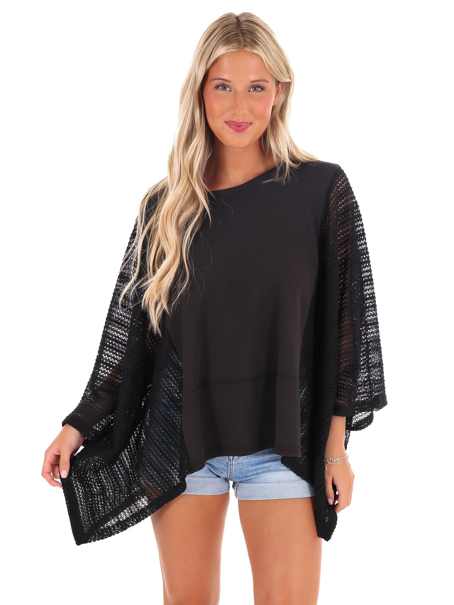 Unfiltered Joy Poncho Top