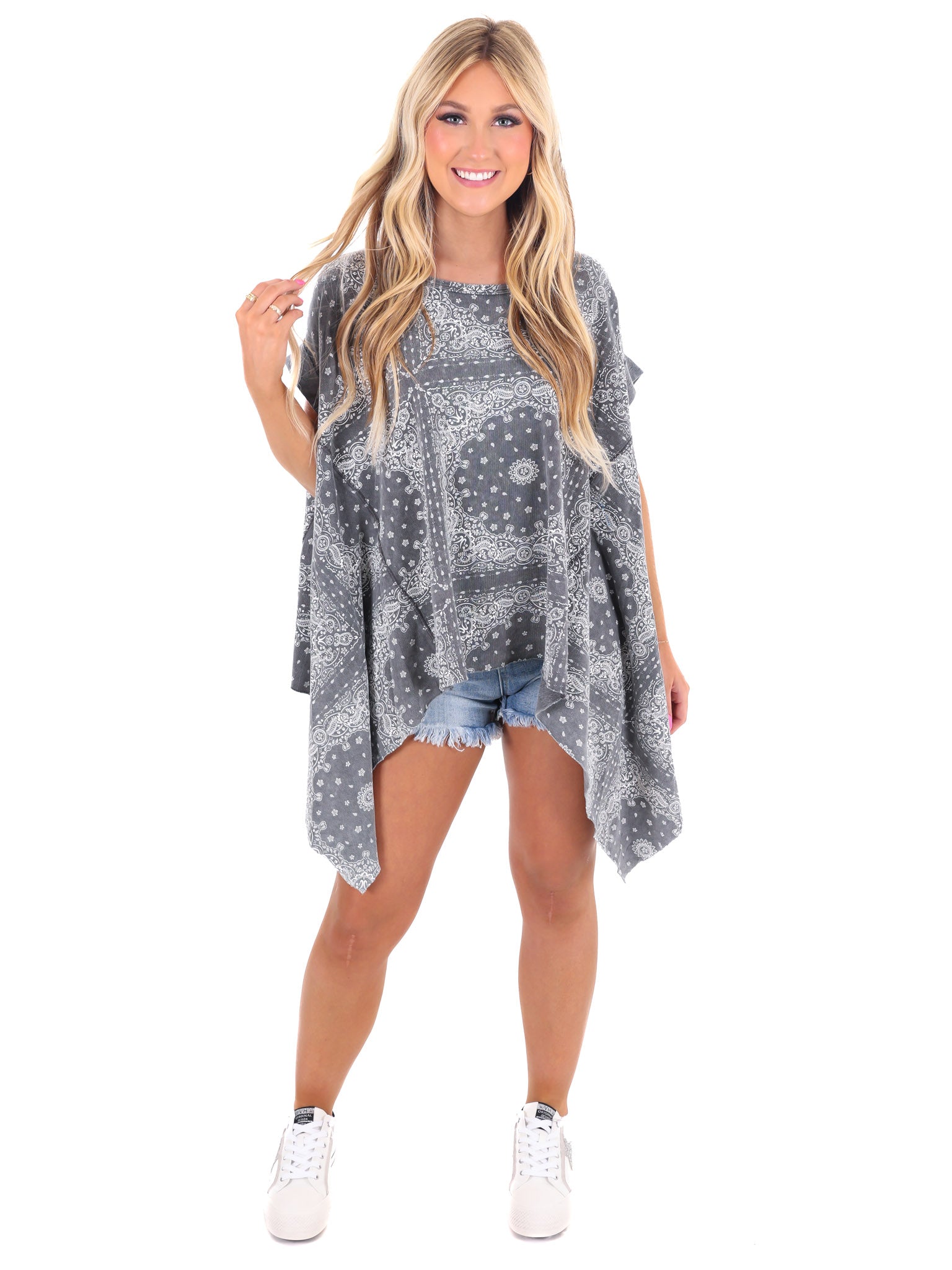 From the Start Paisley Print Top