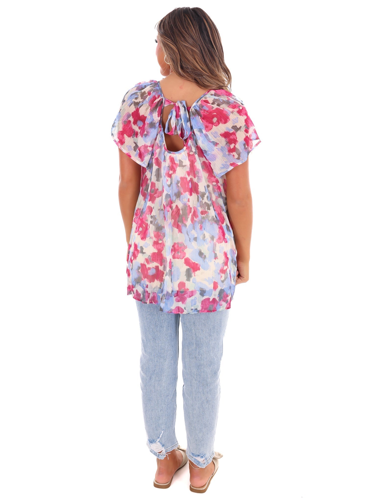 What About Us Floral Tunic Top