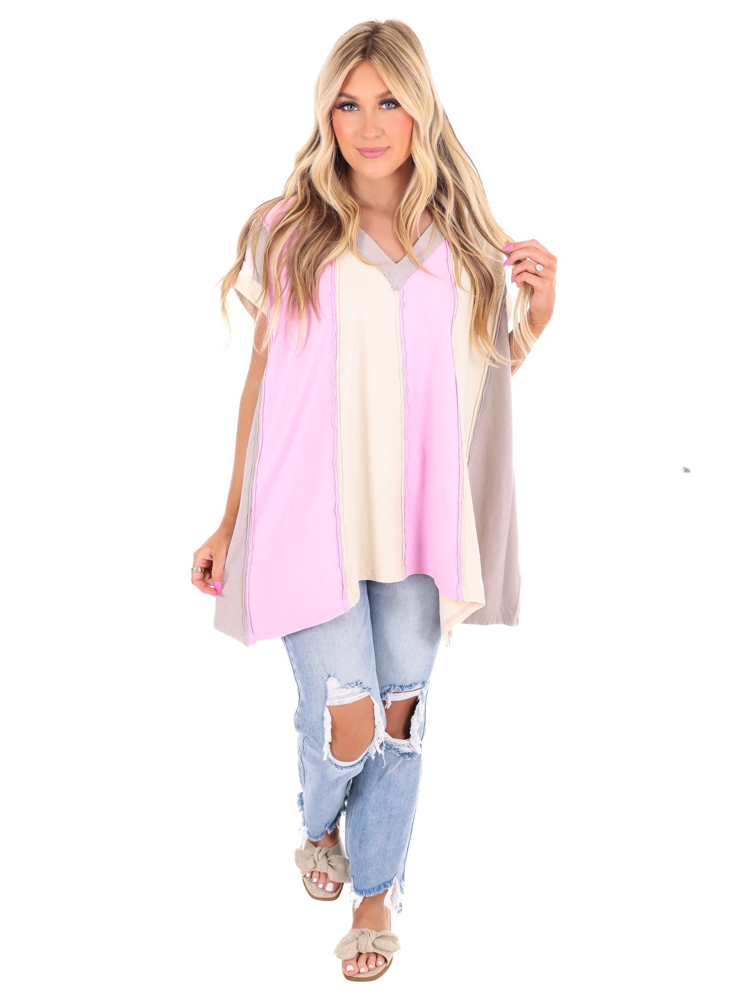 Everybody Talks Colorblock Top