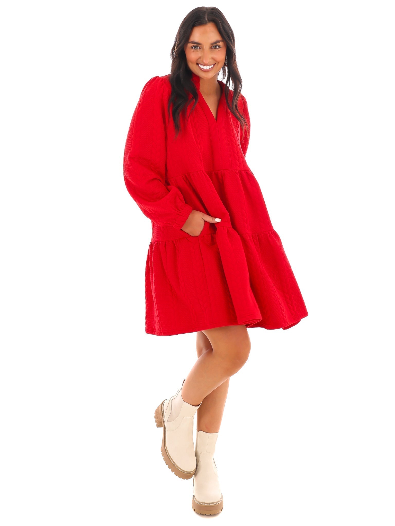 Twist of Texture Mini Dress