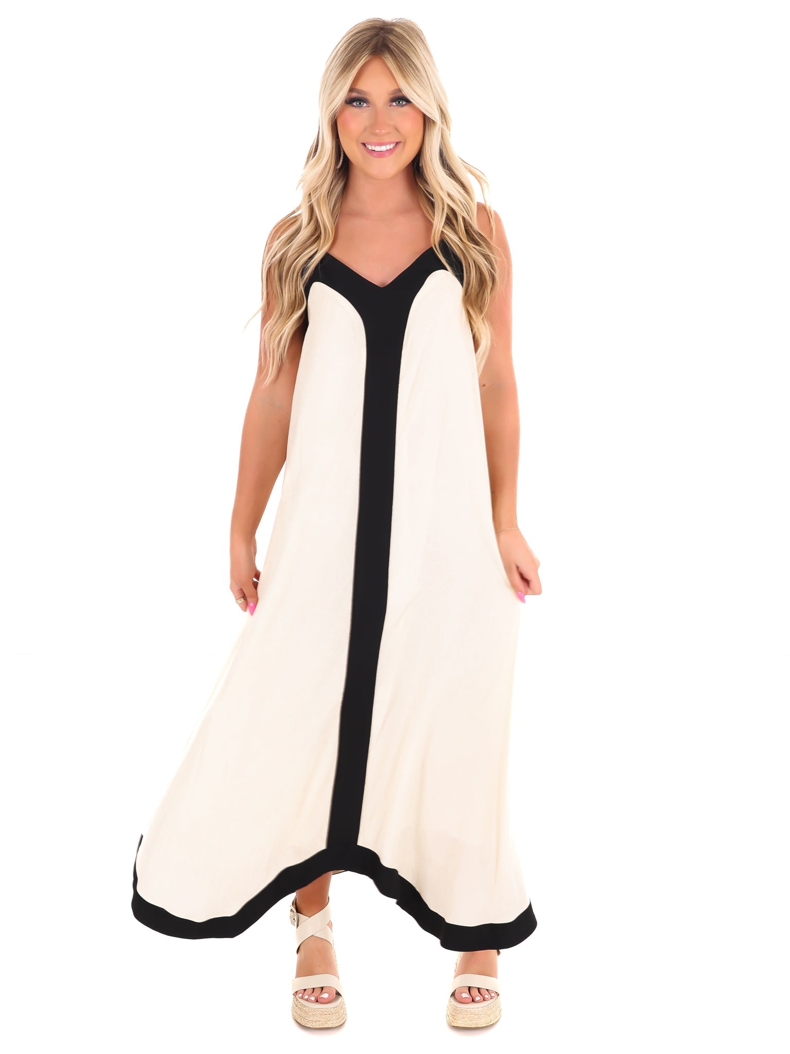 See You Smile Asymmetric Maxi Dress