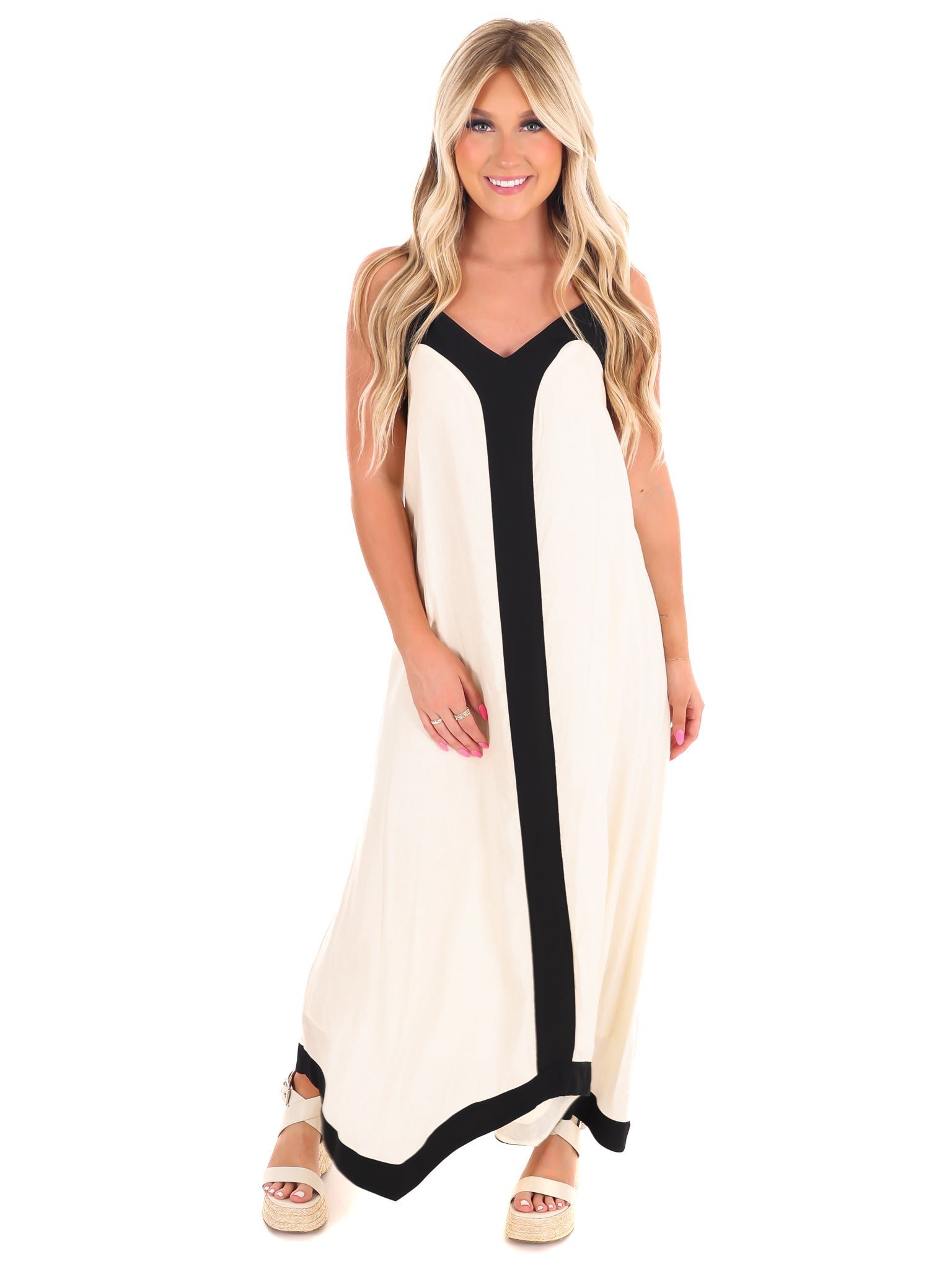 See You Smile Asymmetric Maxi Dress