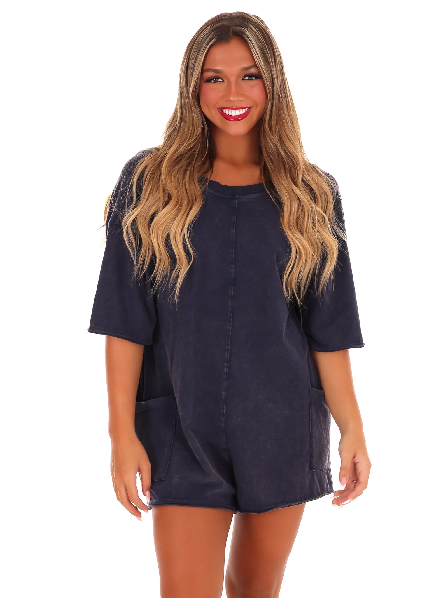 All Yours Washed Romper