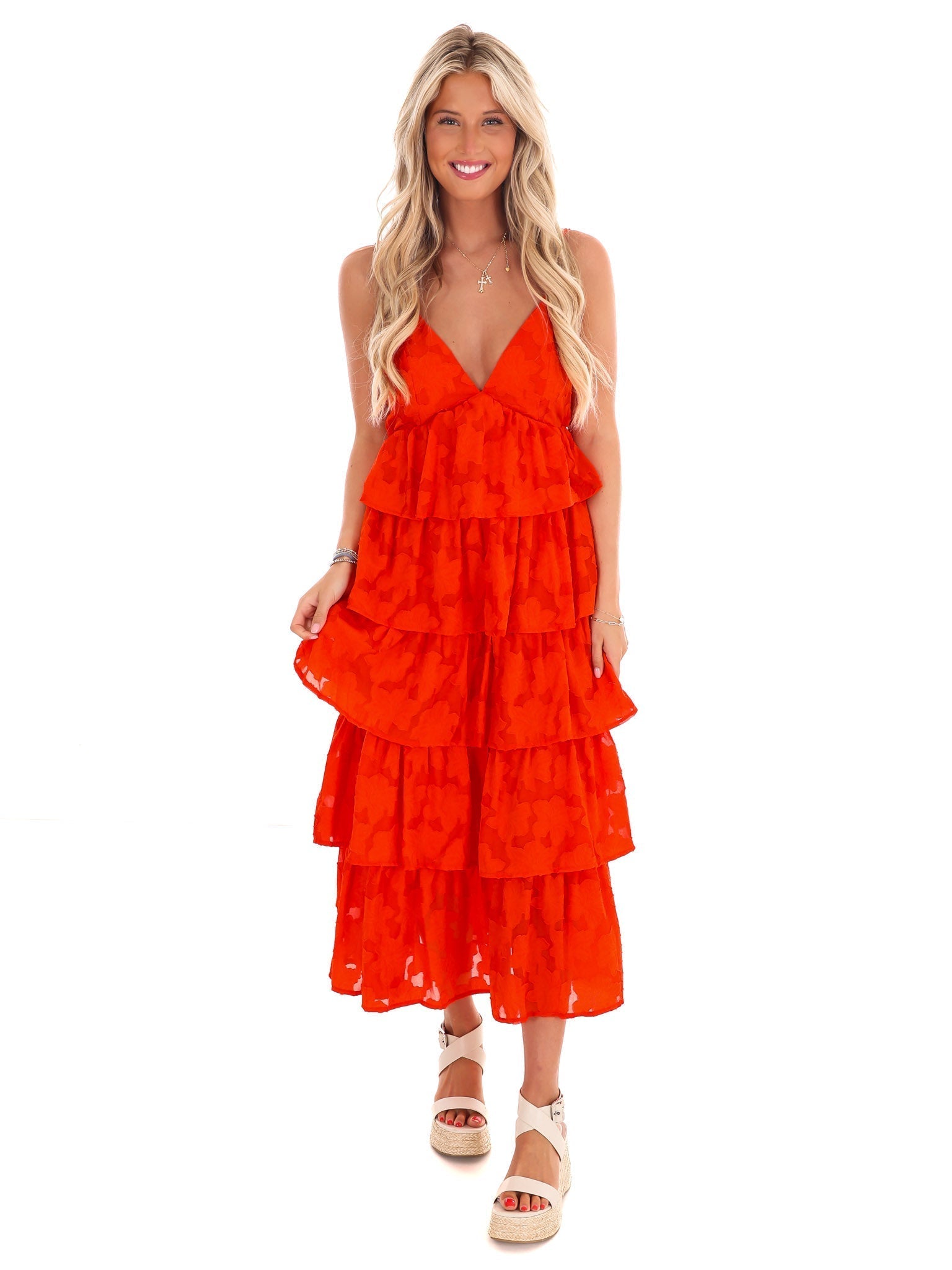 Choose Happiness Textured Midi Dress