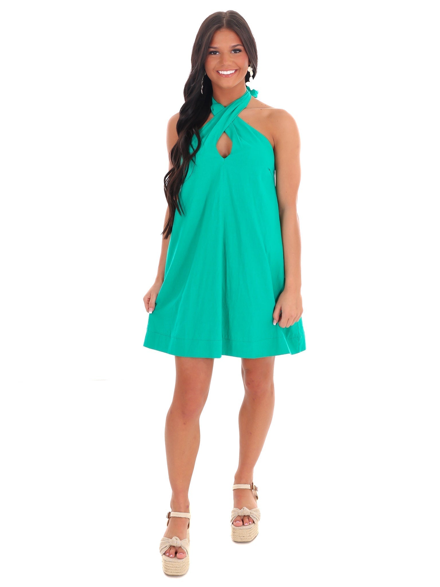 One Fine Day Halter Mini Dress