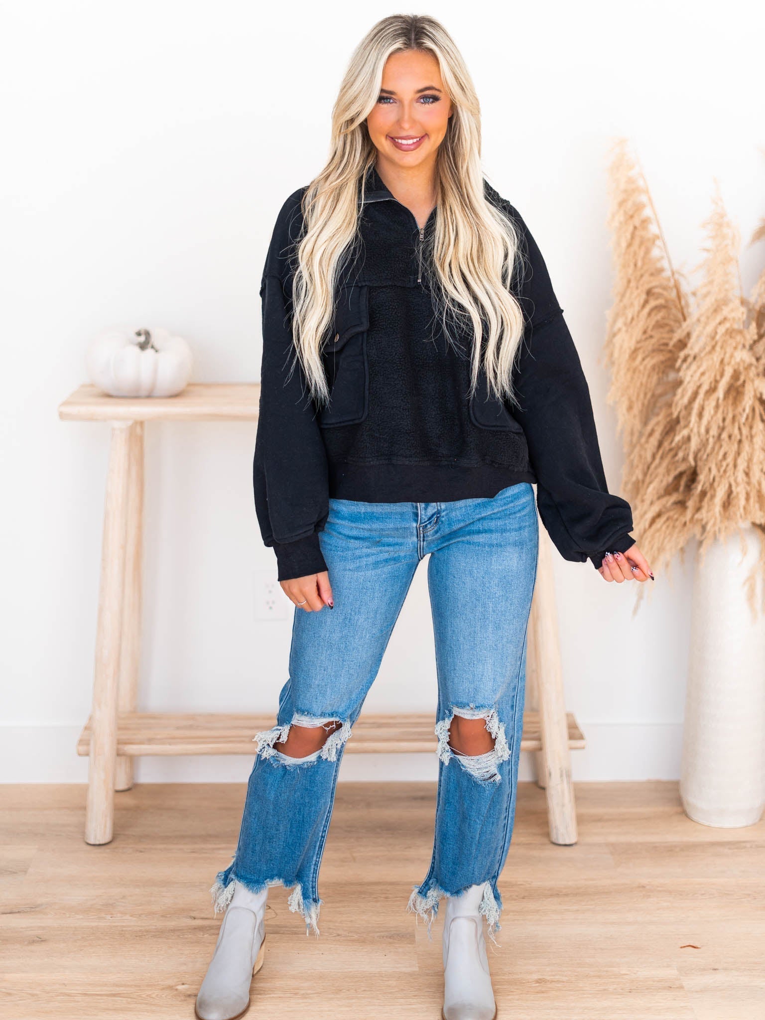 Countless Times Contrast Pullover