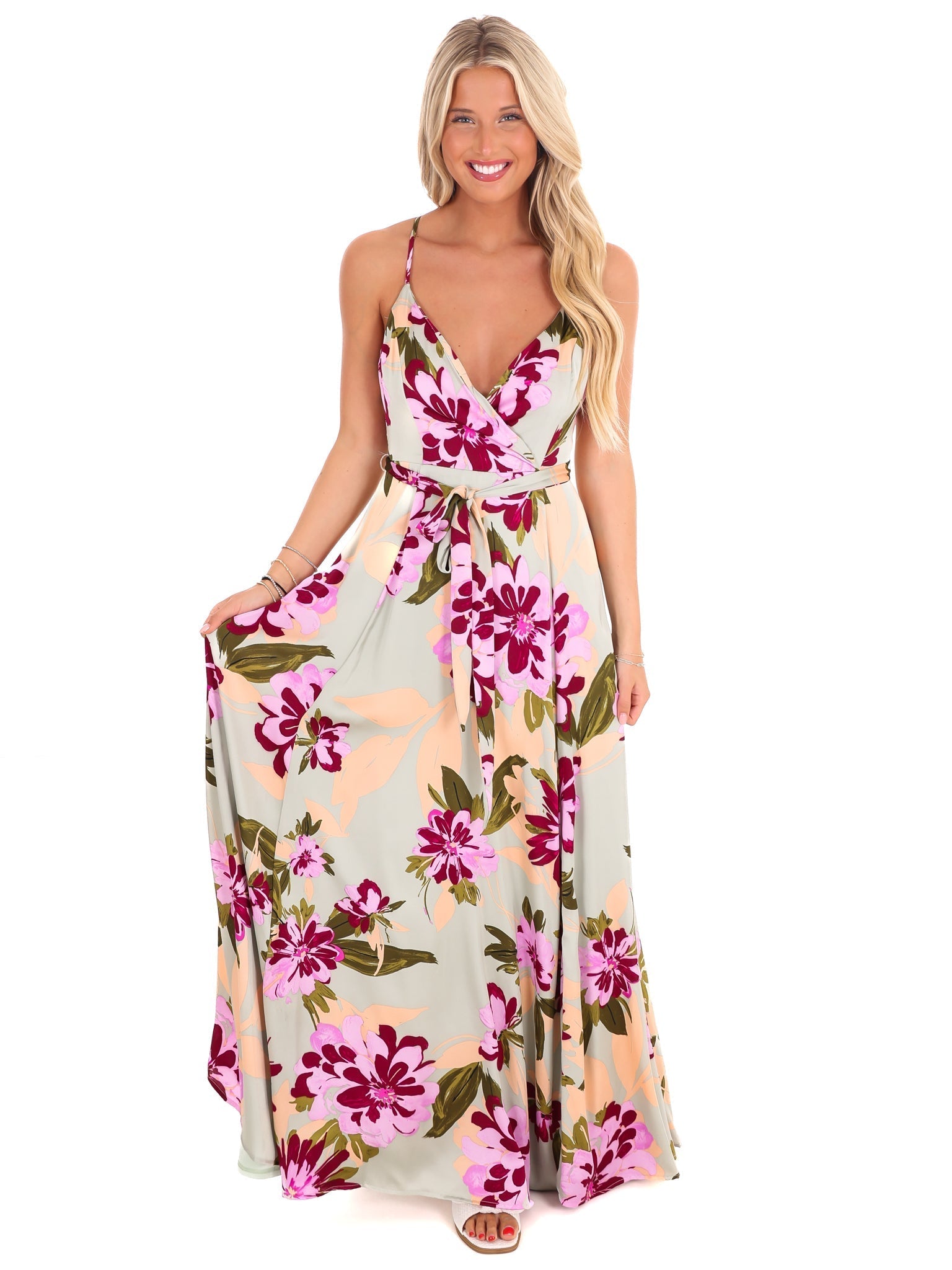 You Grow Girl Floral Maxi Dress